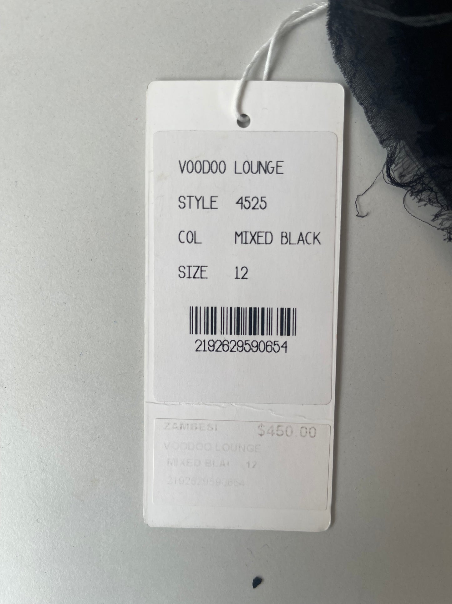Zambesi 'Voodoo Lounge' Mixed Black Top | 12 / M