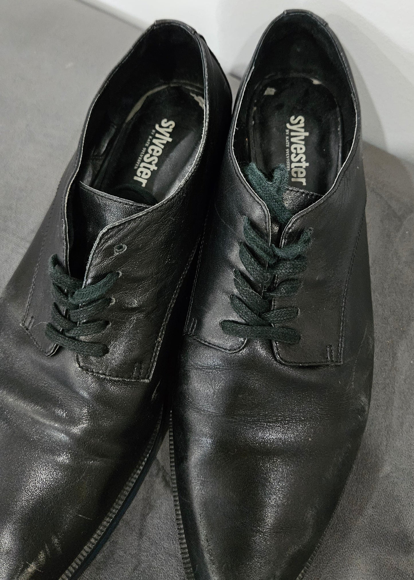 SYLVESTER By Kate Sylvester Black Leather Brogues Sz 37
