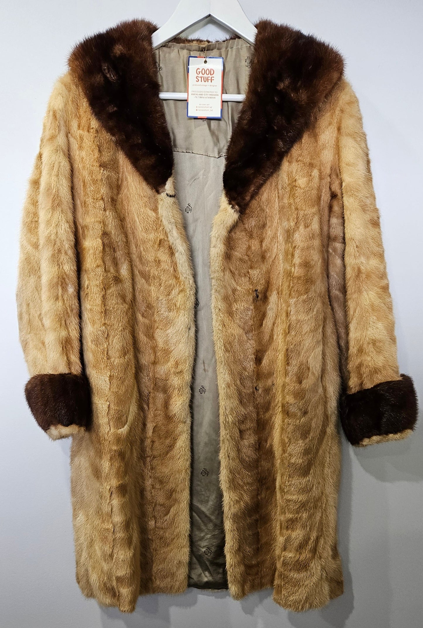 VINTAGE Real Fur Jacket Sz S