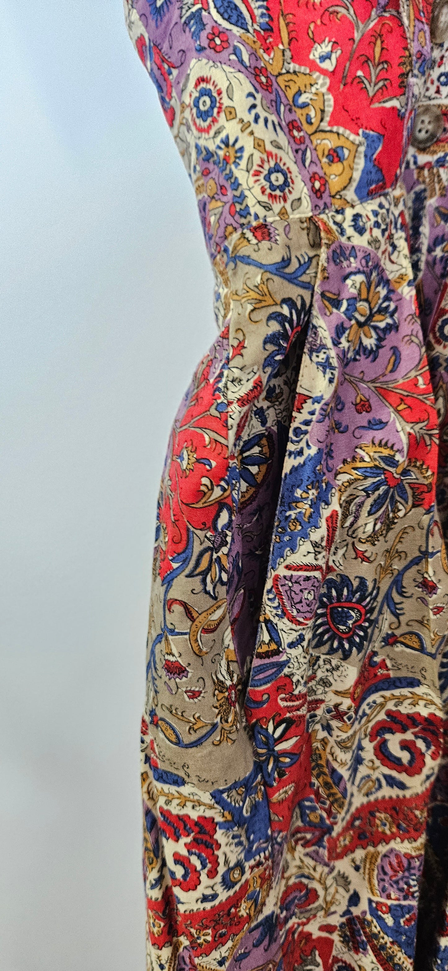 VINTAGE Cotton Paisley Summer Dress W28