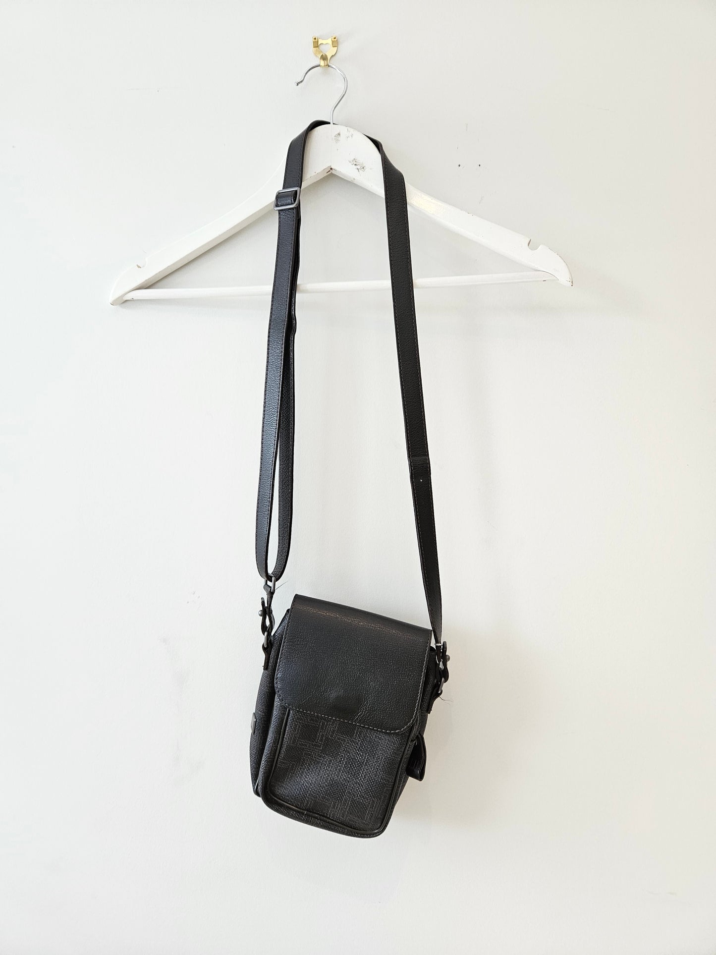 DUNHILL Brown Leather Side Bag Sz S