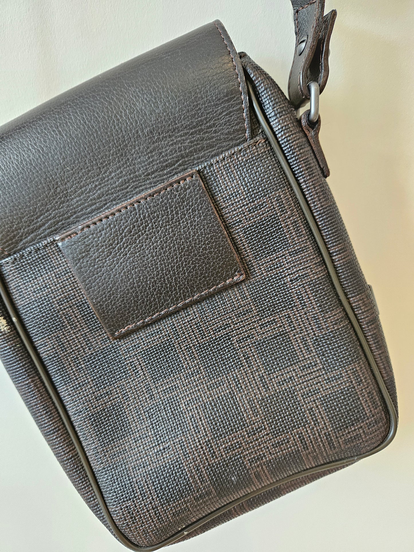 DUNHILL Brown Leather Side Bag Sz S
