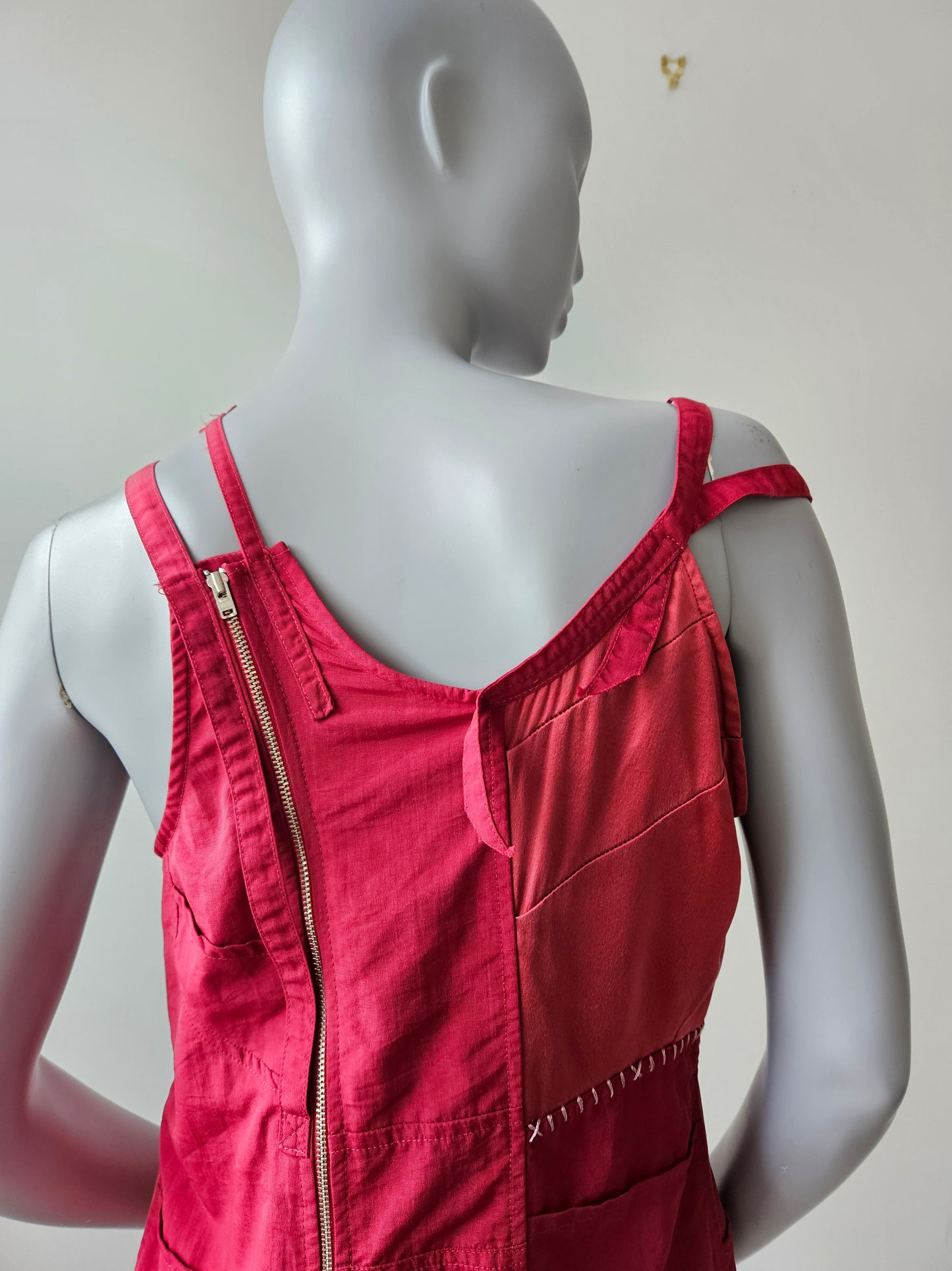 Trelise Cooper Vintage Red Patchwork Silk Top
