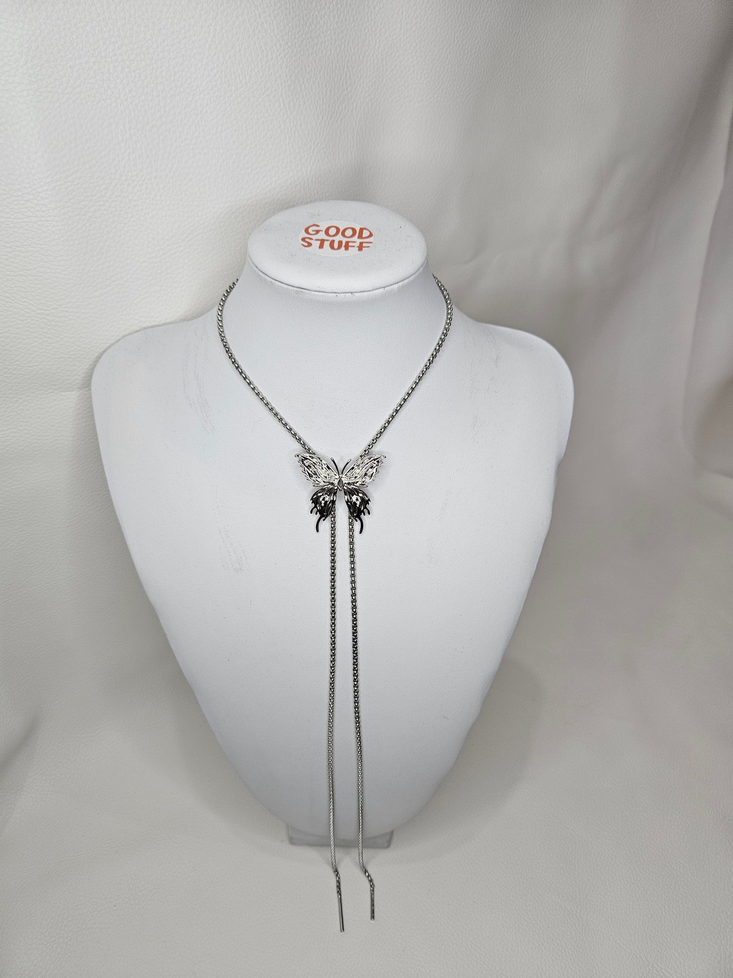 1ST XULIE Butterfly 18k Platinum Plated Neck Bolo