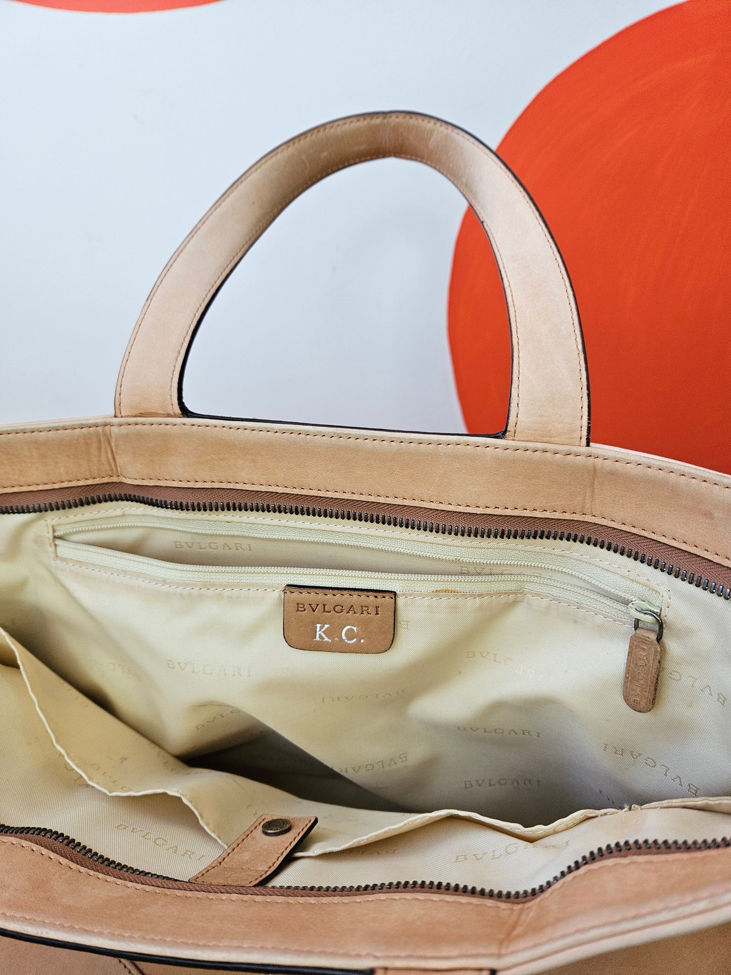 BVLGARI Nude Leather Handbag