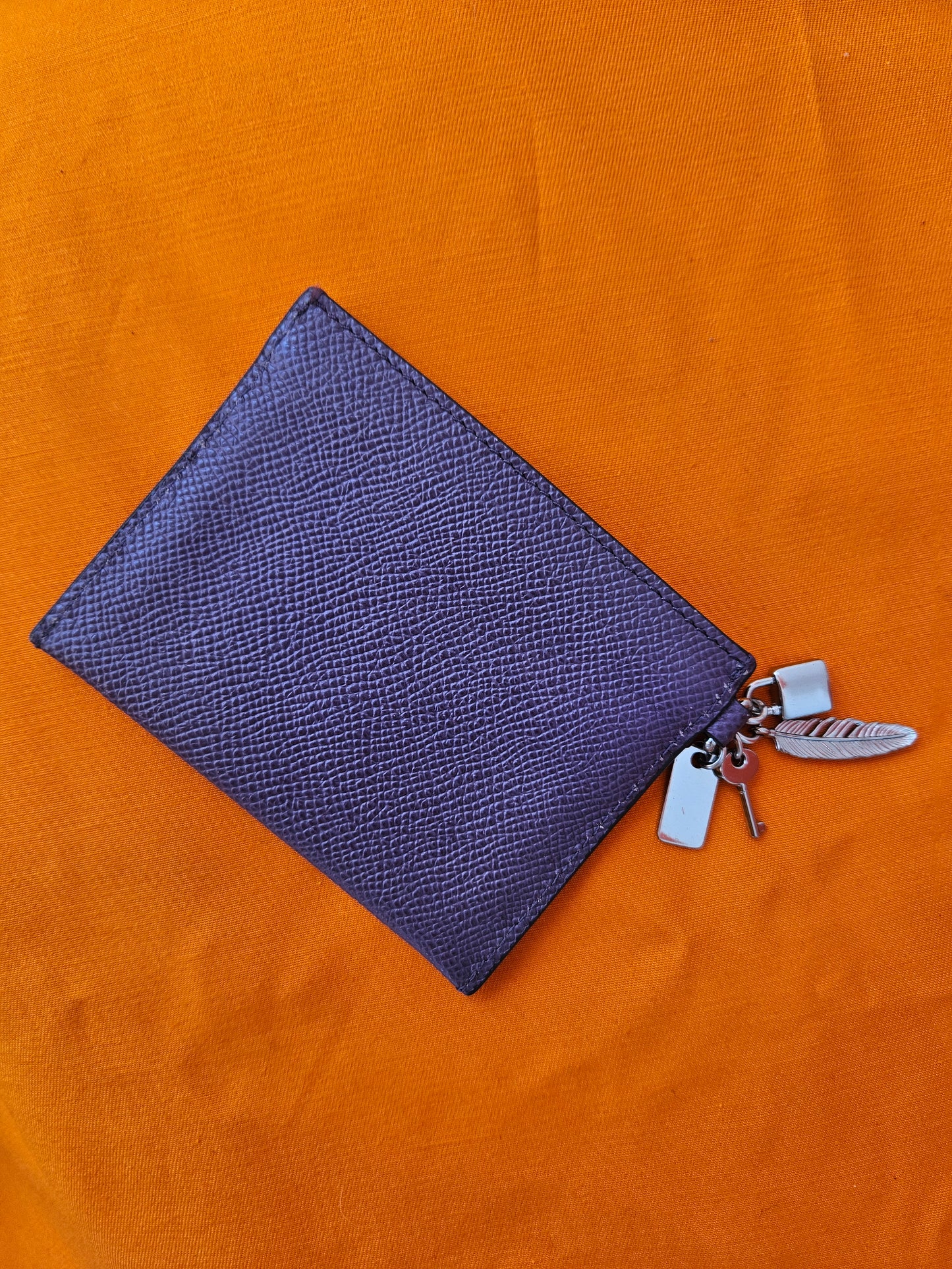 COACH Purple-Brown Mini Skinny ID Case