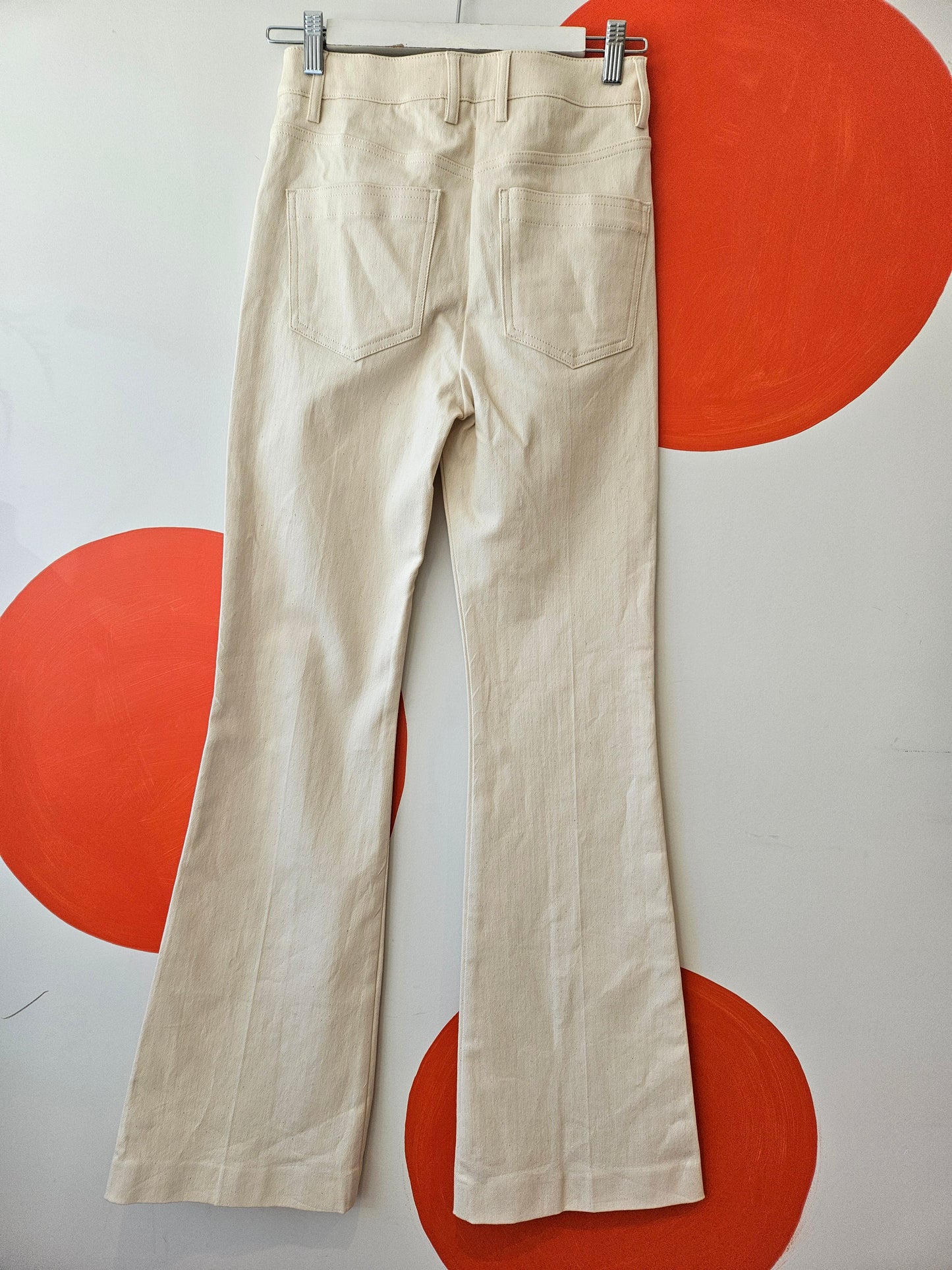 Reiss Cream Flared Jeans