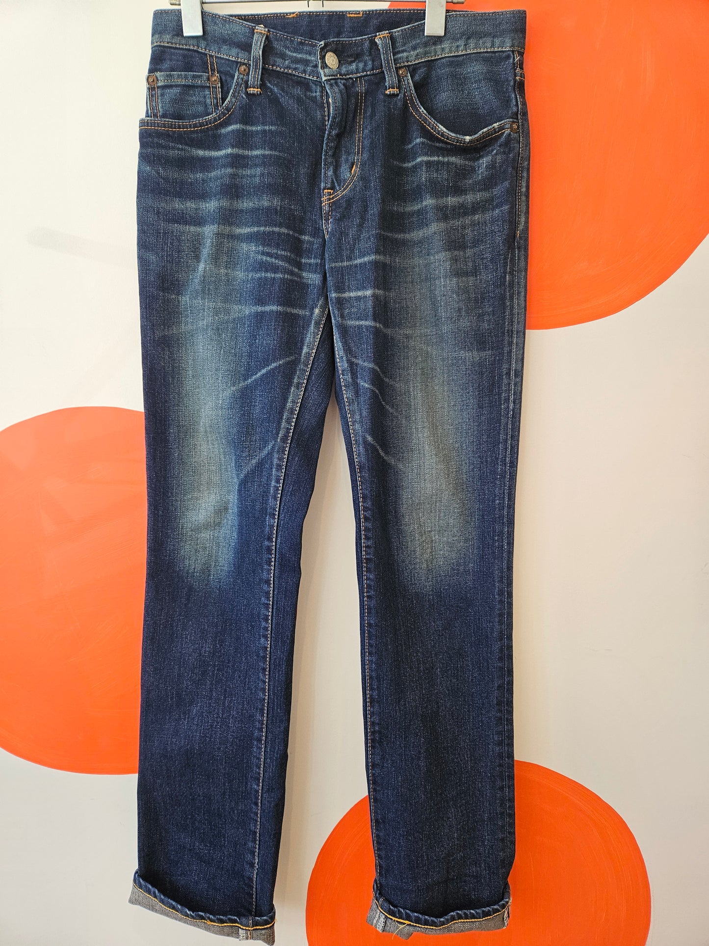 EDWIN 502 Blue Fade Look Denim Jeans W28