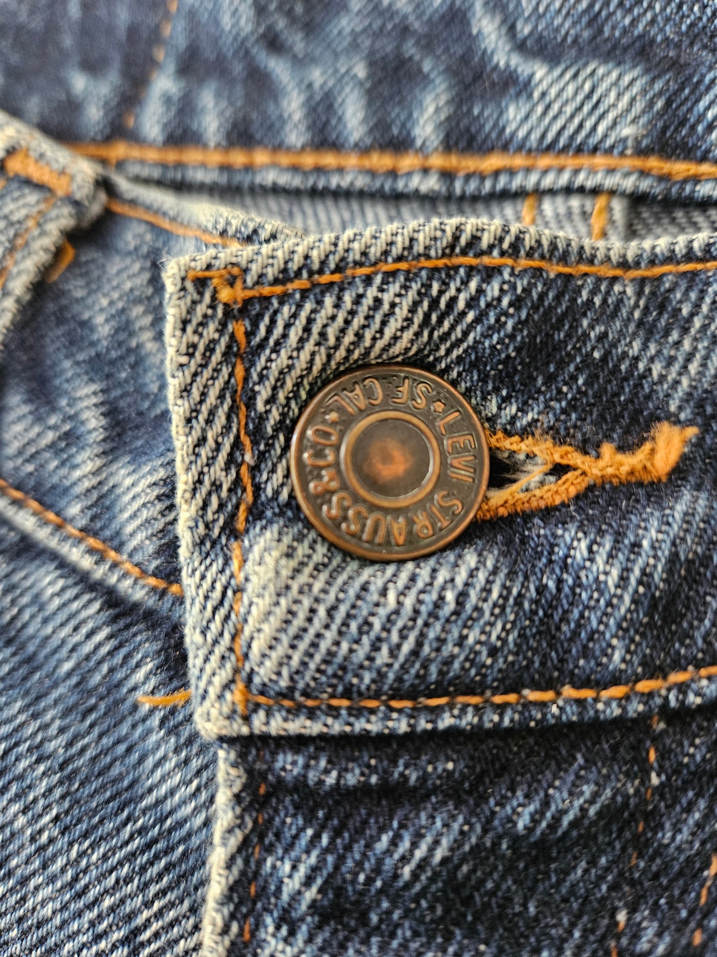 LEVI'S Blue Straight Leg High Waist Denim Jeans W27