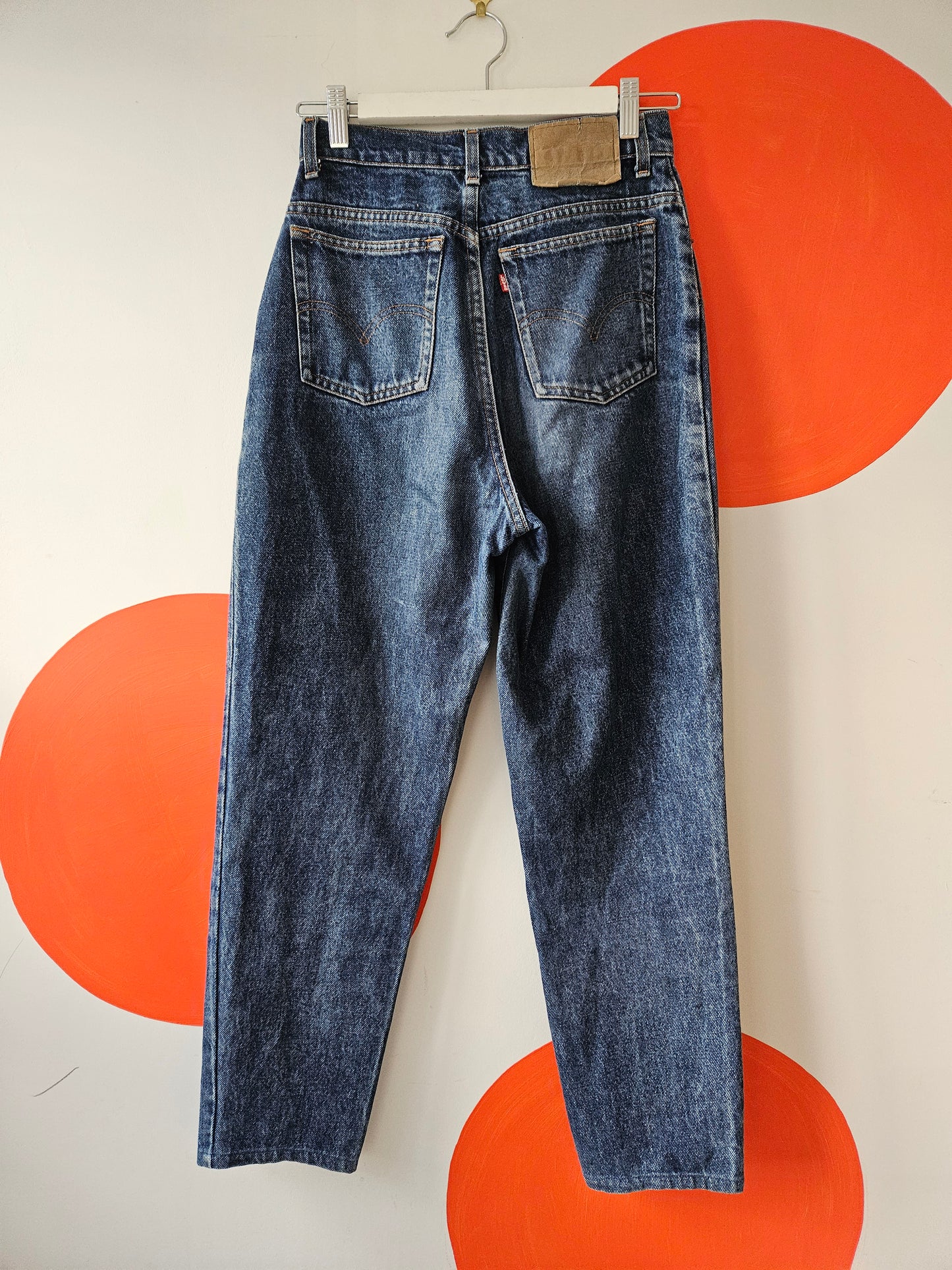 LEVI'S Blue Straight Leg High Waist Denim Jeans W27