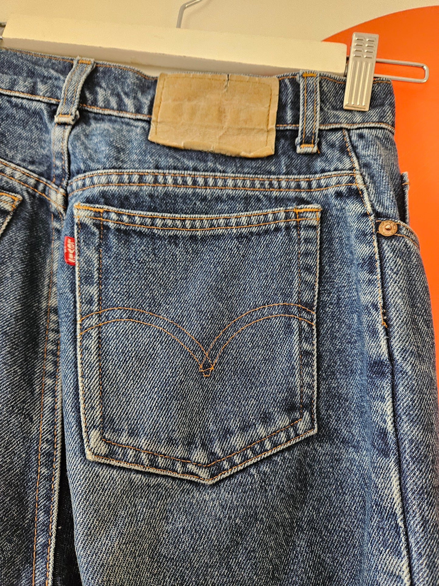 LEVI'S Blue Straight Leg High Waist Denim Jeans W27
