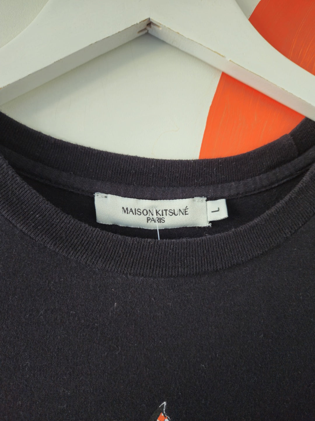 MAISON KITSUNÉ Black Fox Graphic T-Shirt - SIZE 10
