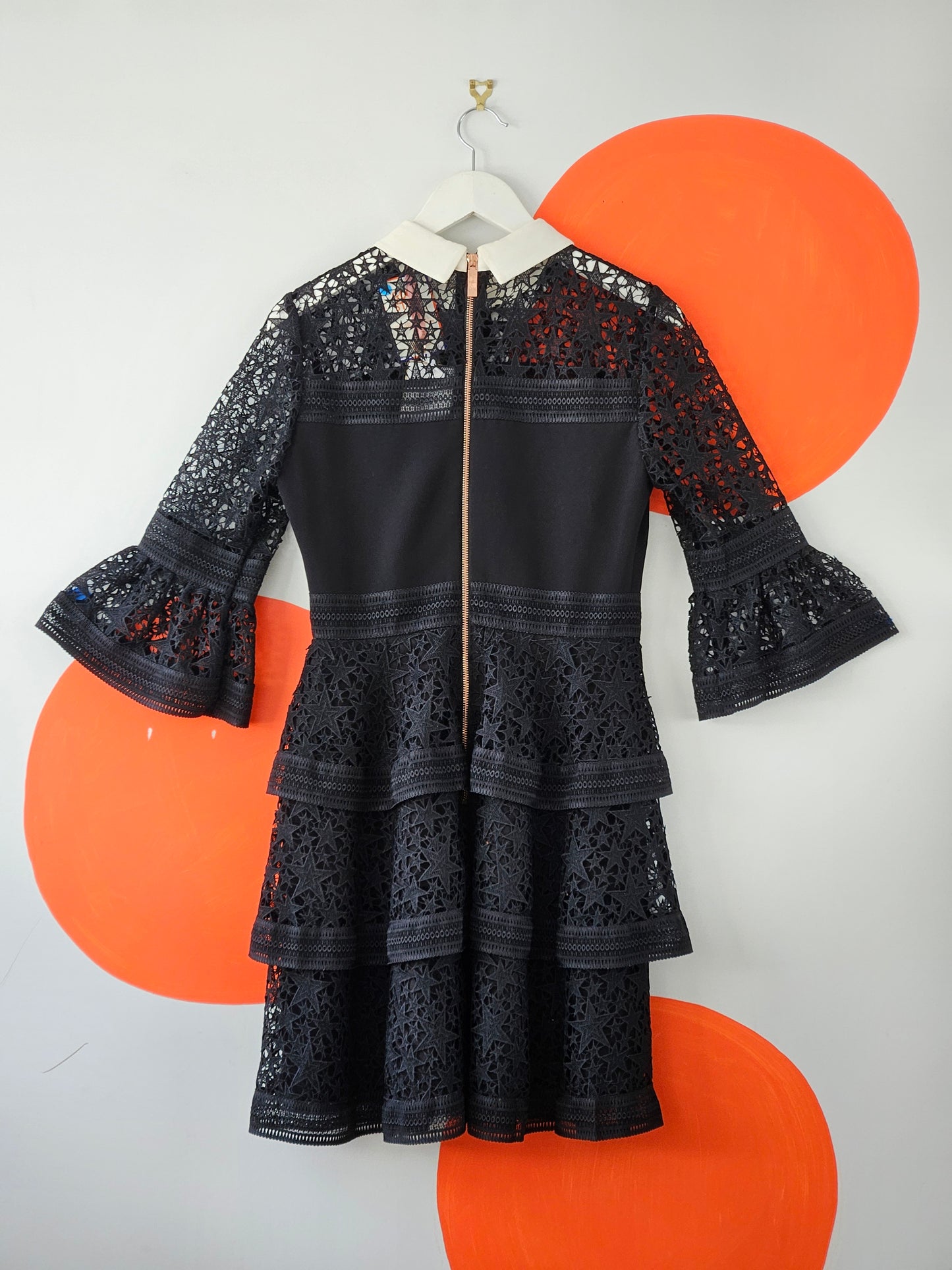 TED BAKER Black Lace Dress - SIZE 10