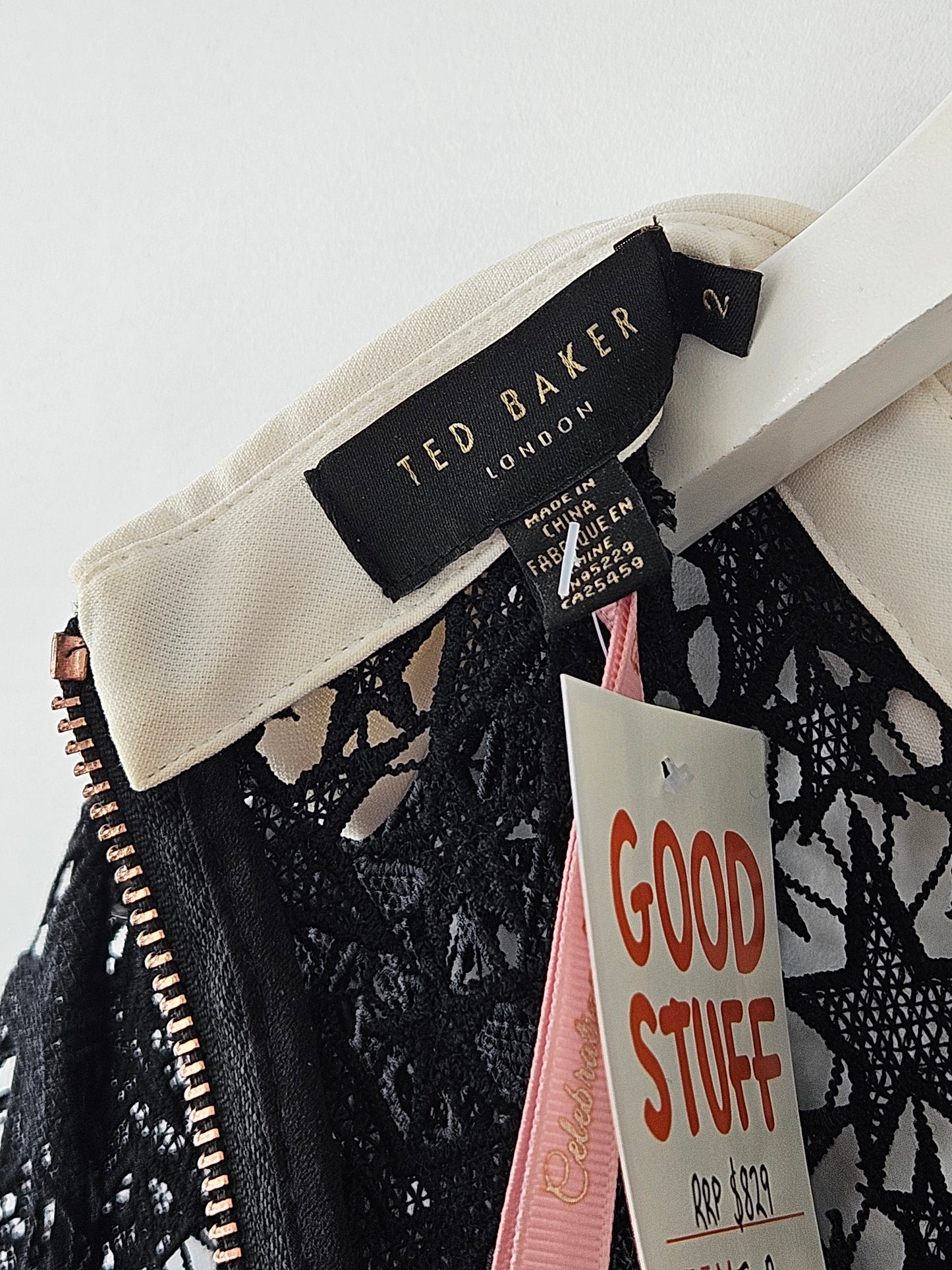 TED BAKER Black Lace Dress - SIZE 10