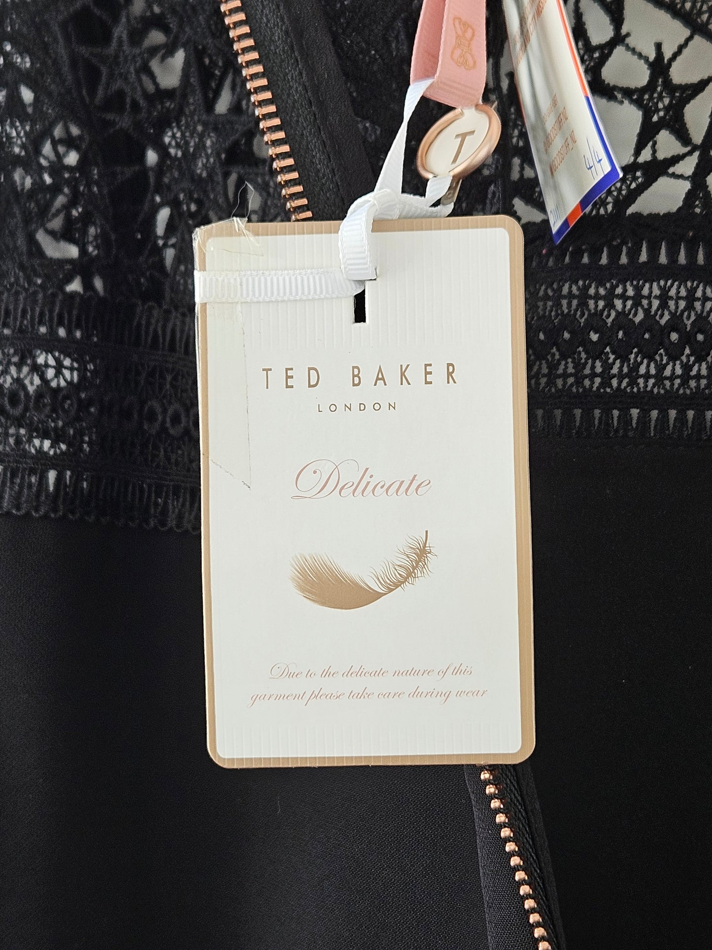 TED BAKER Black Lace Dress - SIZE 10