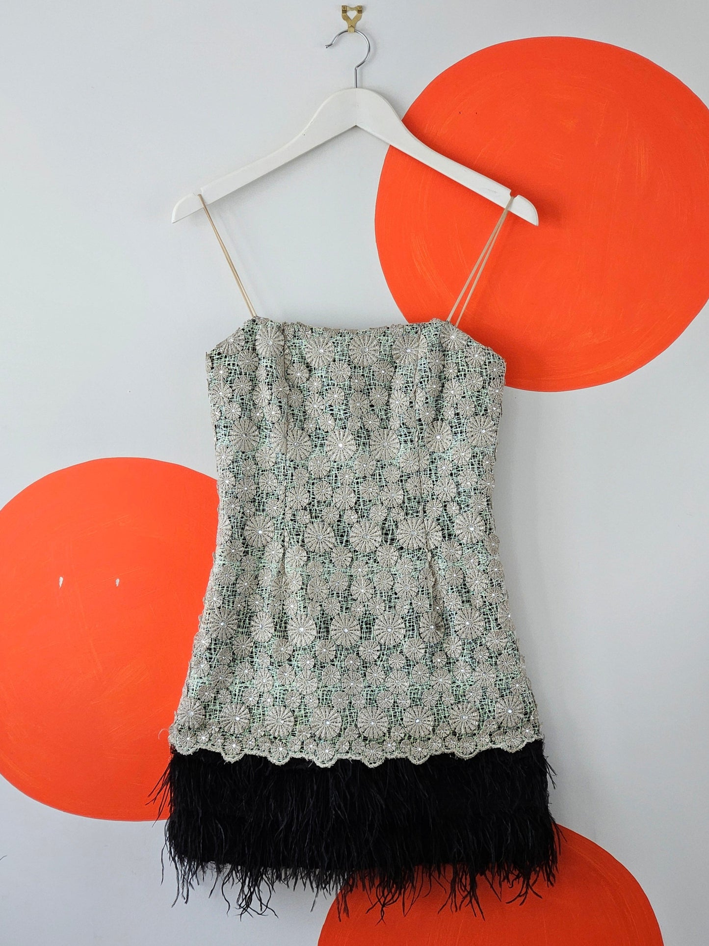 AMISSIMA Embroidered Mini Dress - SIZE 10