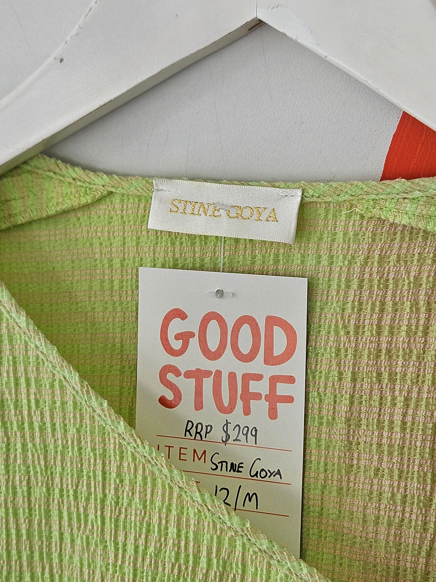 STINE GOYA Neon Green Bodycon Dress - SIZE 12