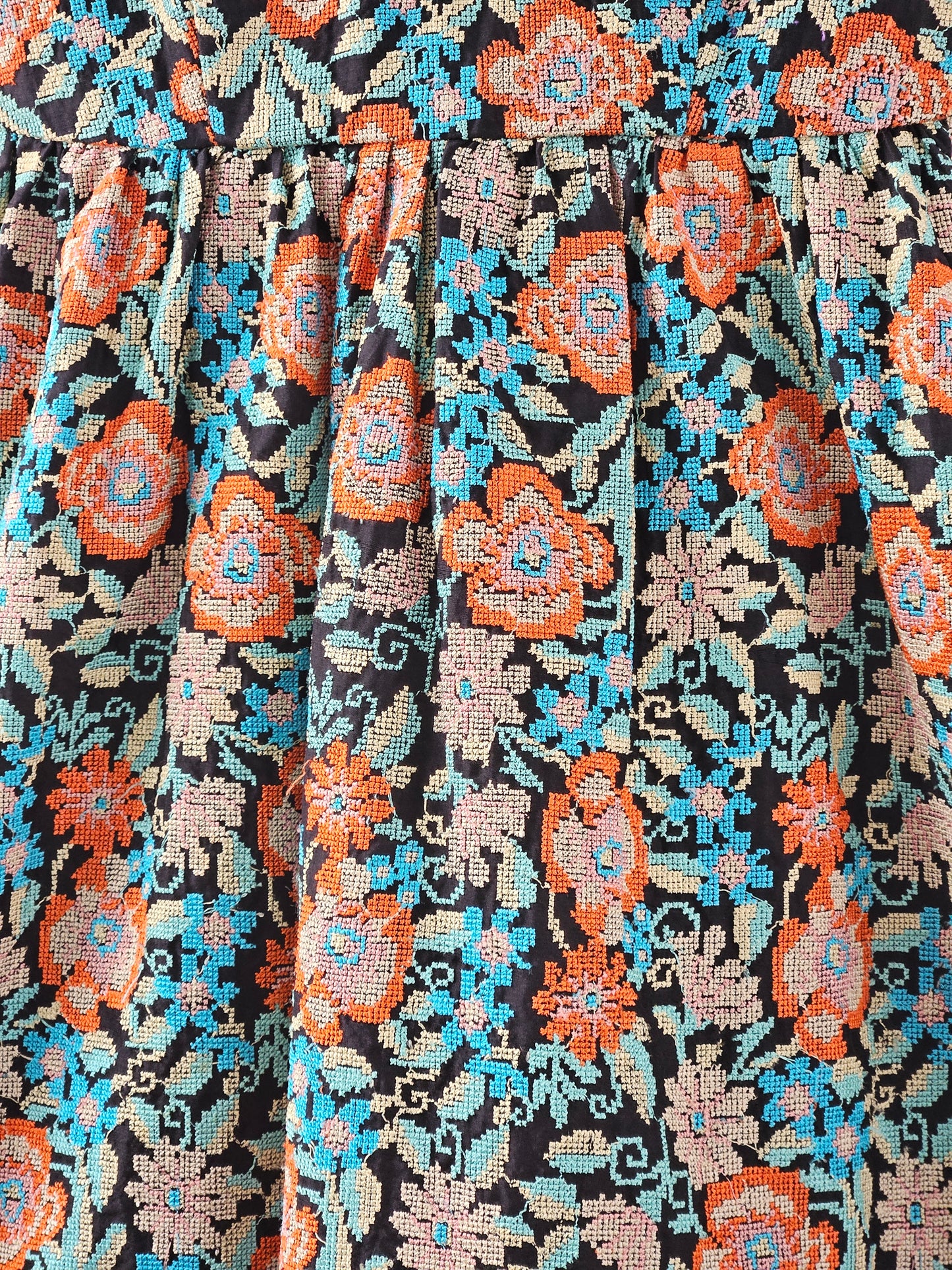 JULIETTE HOGAN Floral Cross Stitch Dress - SIZE 8