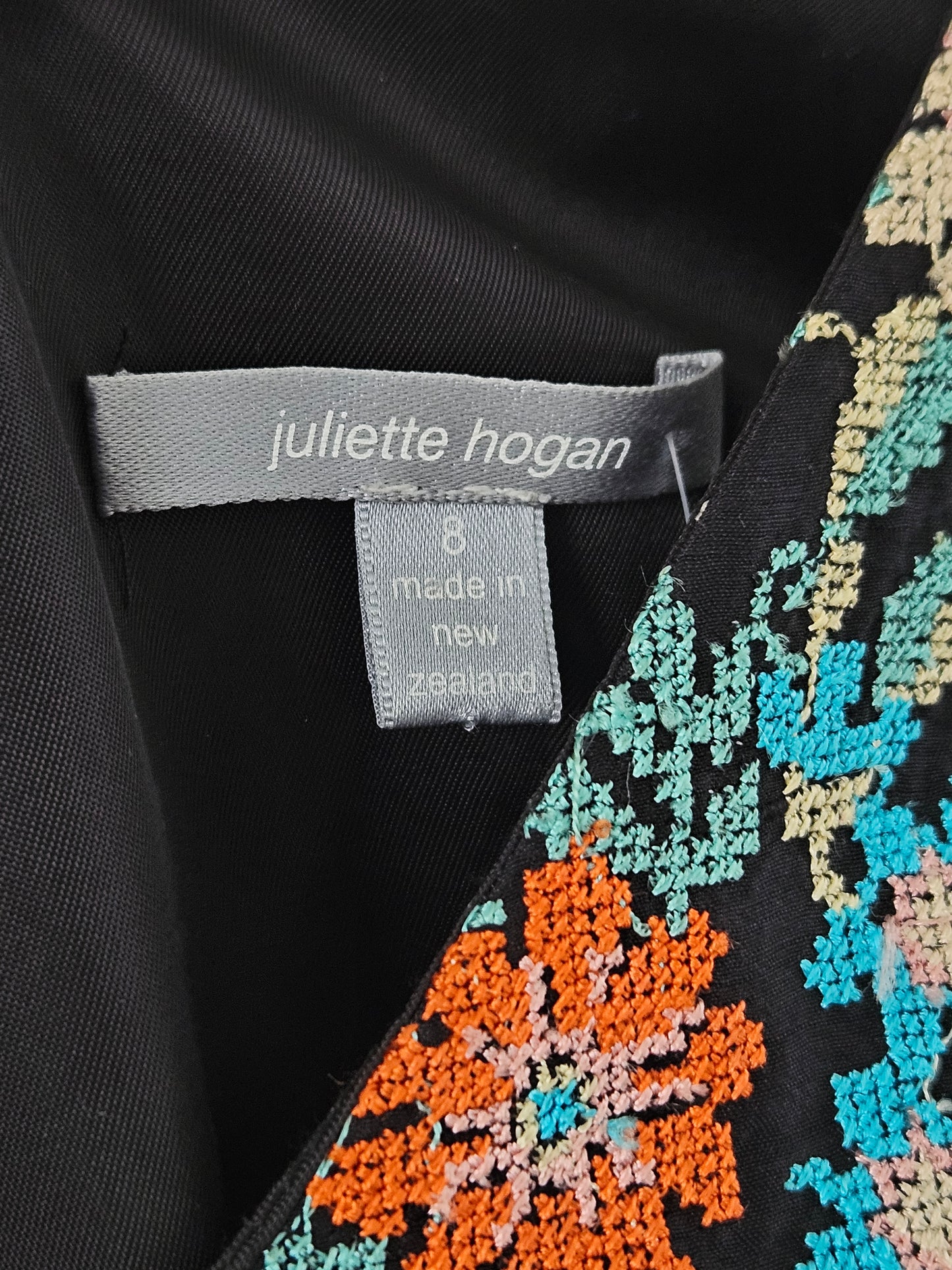 JULIETTE HOGAN Floral Cross Stitch Dress - SIZE 8