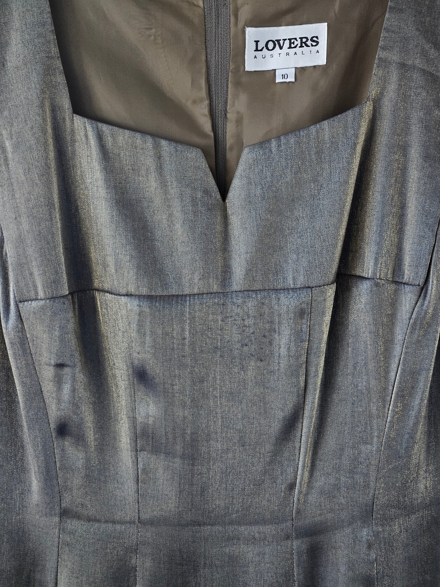 Lovers Australia Vintage Gold Dress & Blazer Set