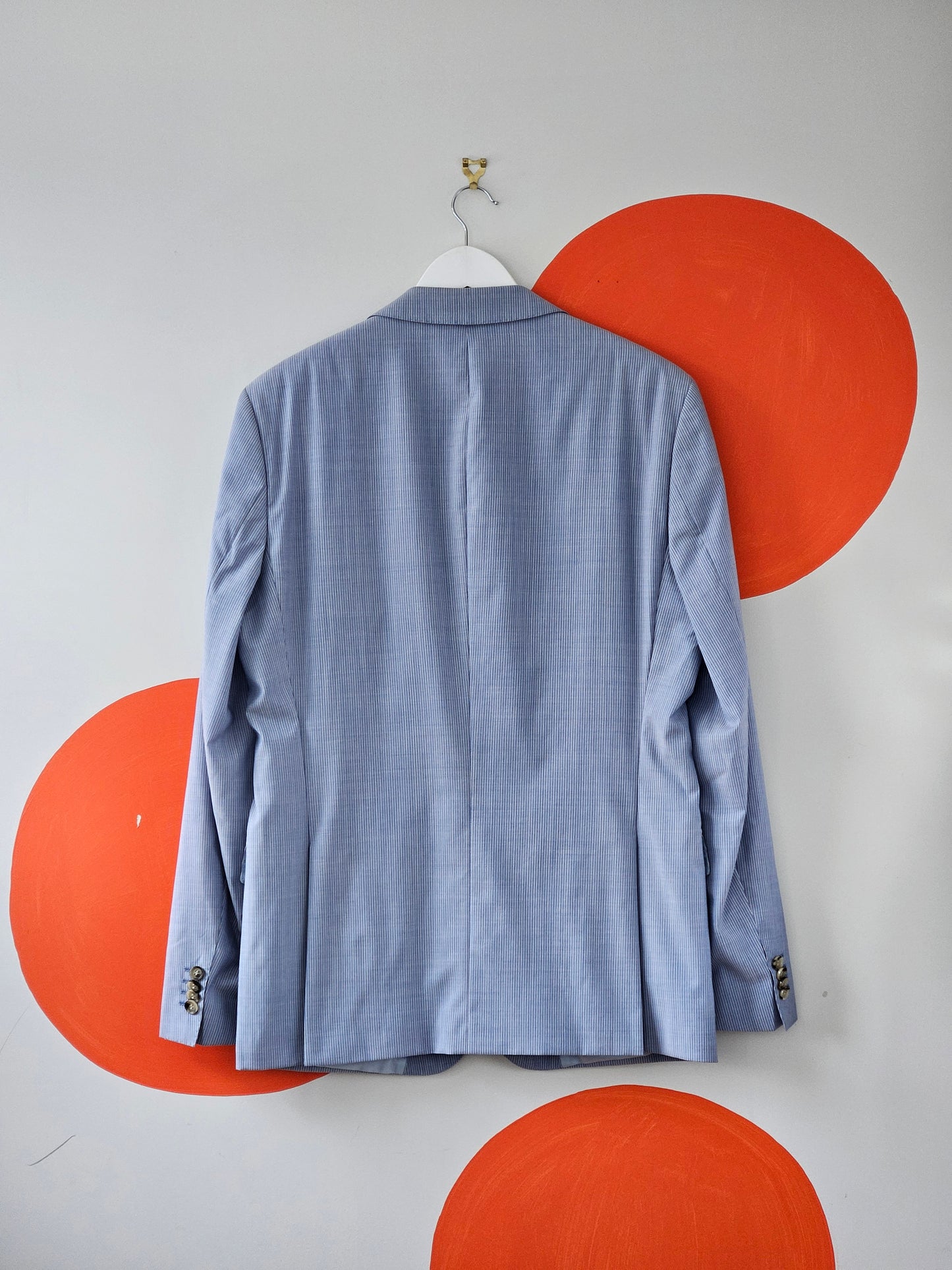 HUGO BOSS Blue Pin-Stripe Blazer - SIZE 42R