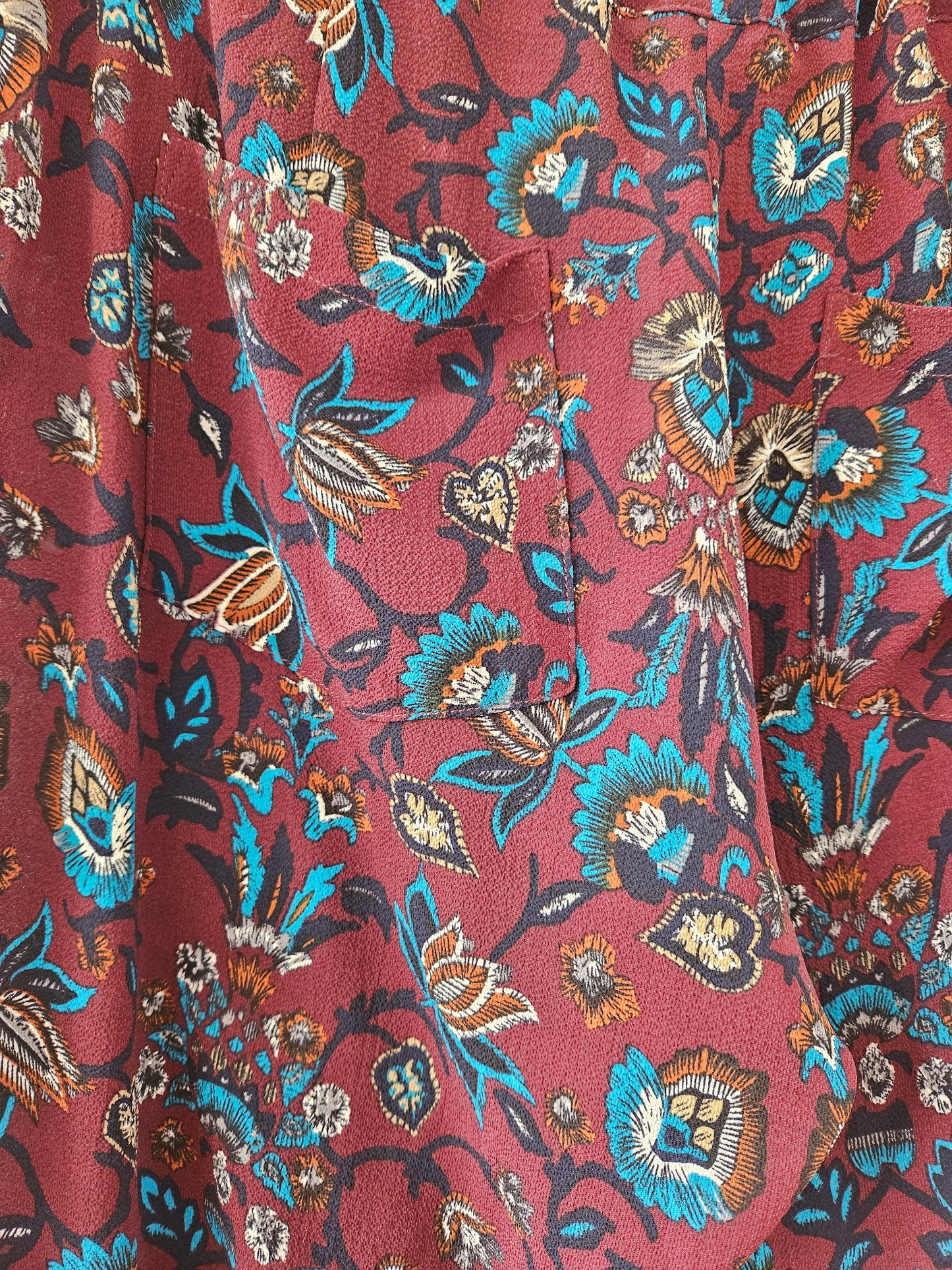 CAROLINE SILLS Purple Floral Pants - SIZE 10