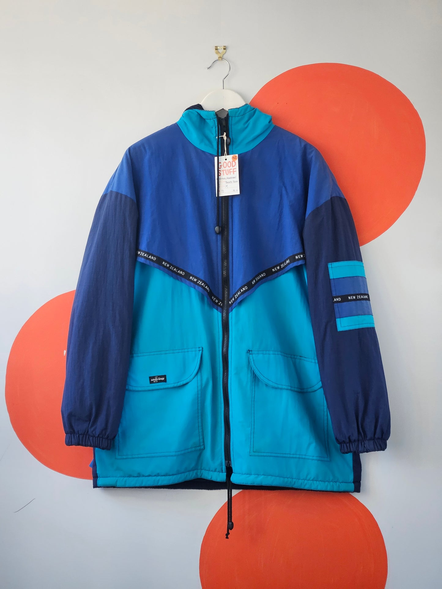 NAVAJO Reversible Blue Parka - SIZE M