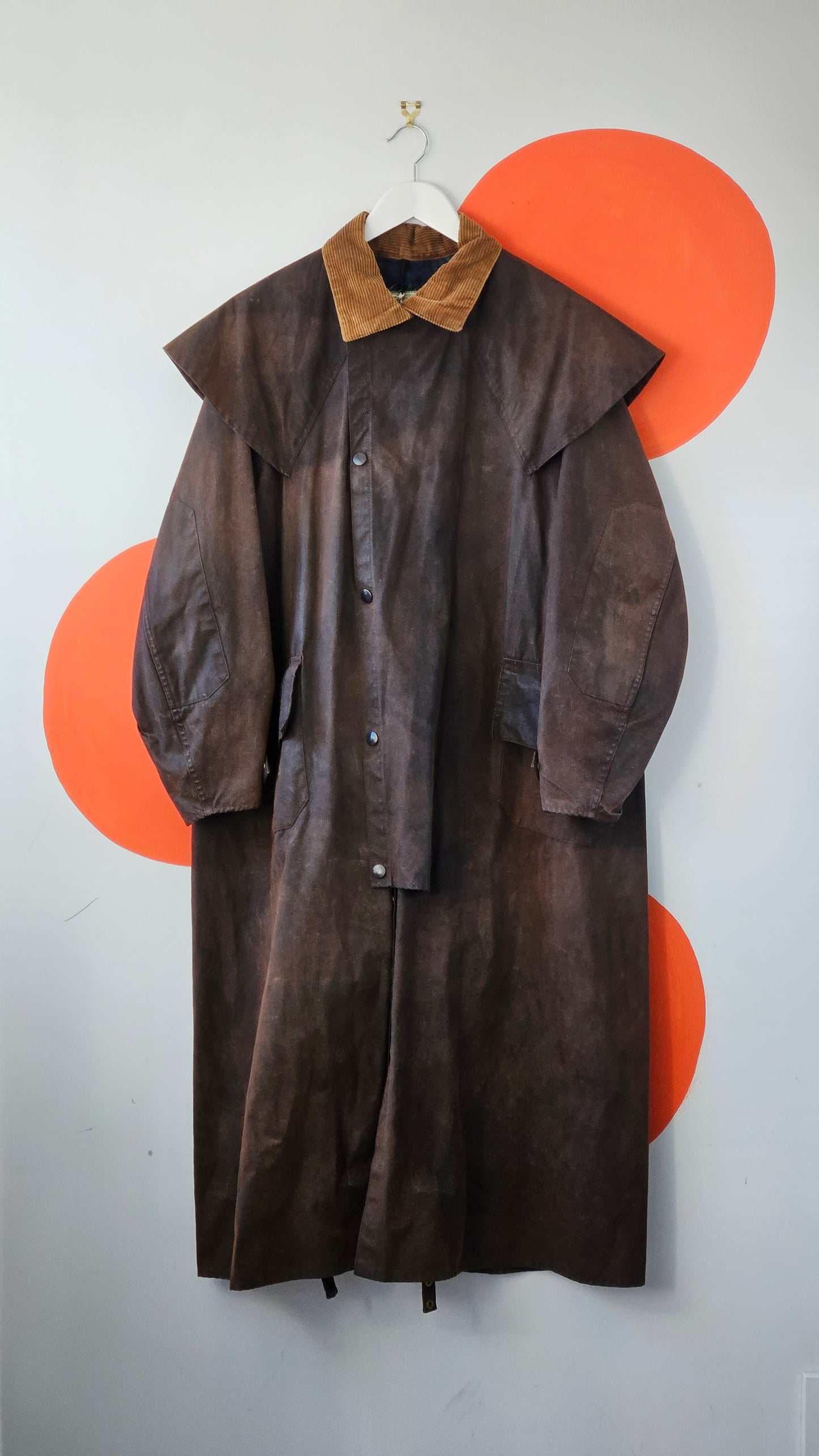 BACKHOUSE Oilskin Trench Coat - SIZE XL