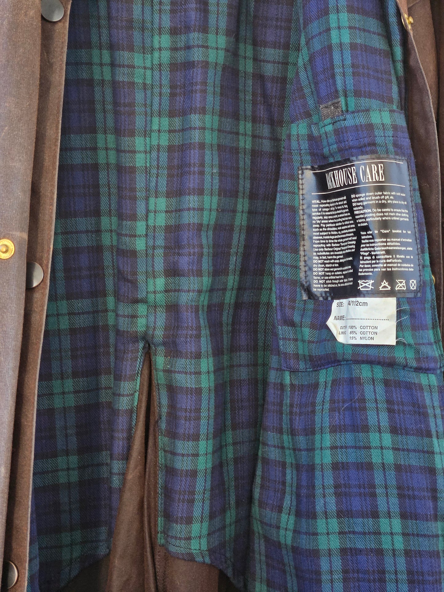 BACKHOUSE Oilskin Trench Coat - SIZE XL