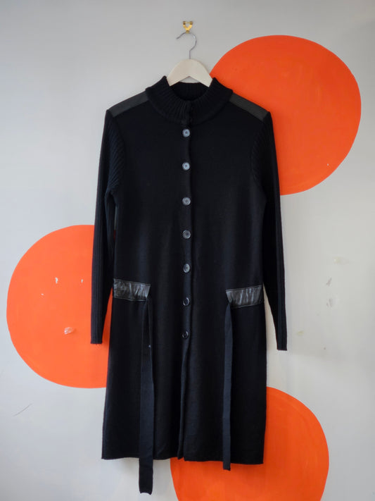 Sonny NZ Y2K Black Merino Coat Dress