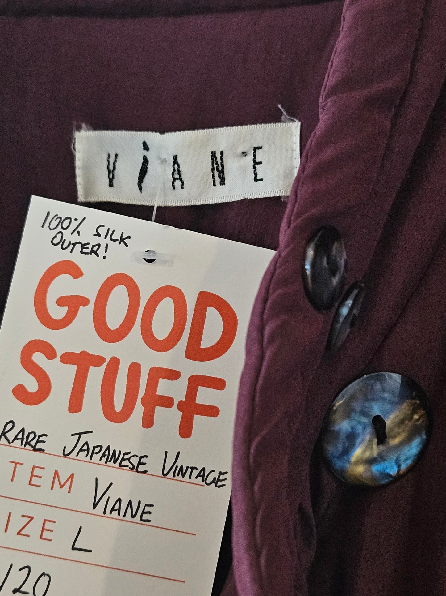 VIANE Vintage Silk Jacket - SIZE L