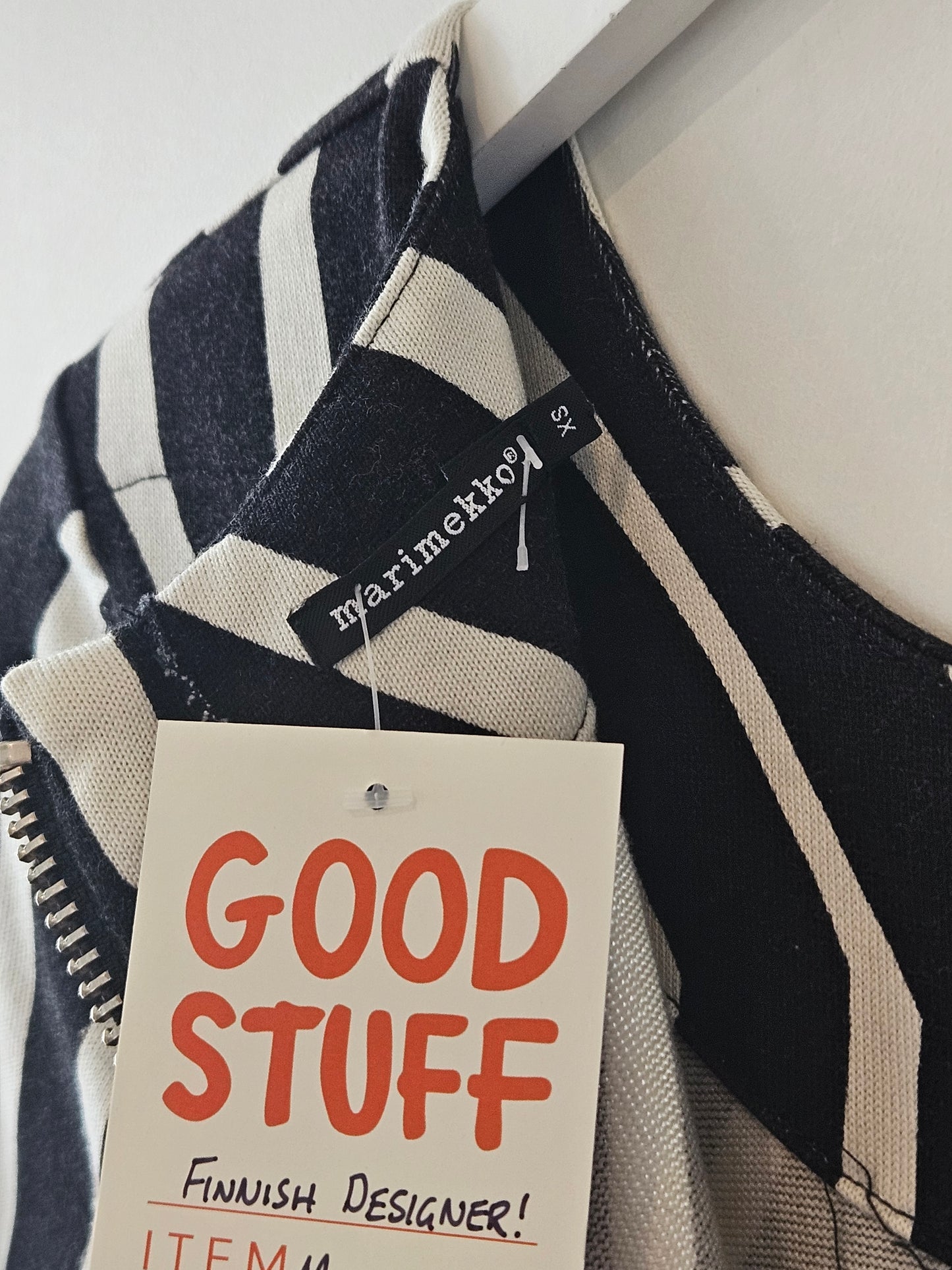 MARIMEKKO Black & White Striped Dress - SIZE XS