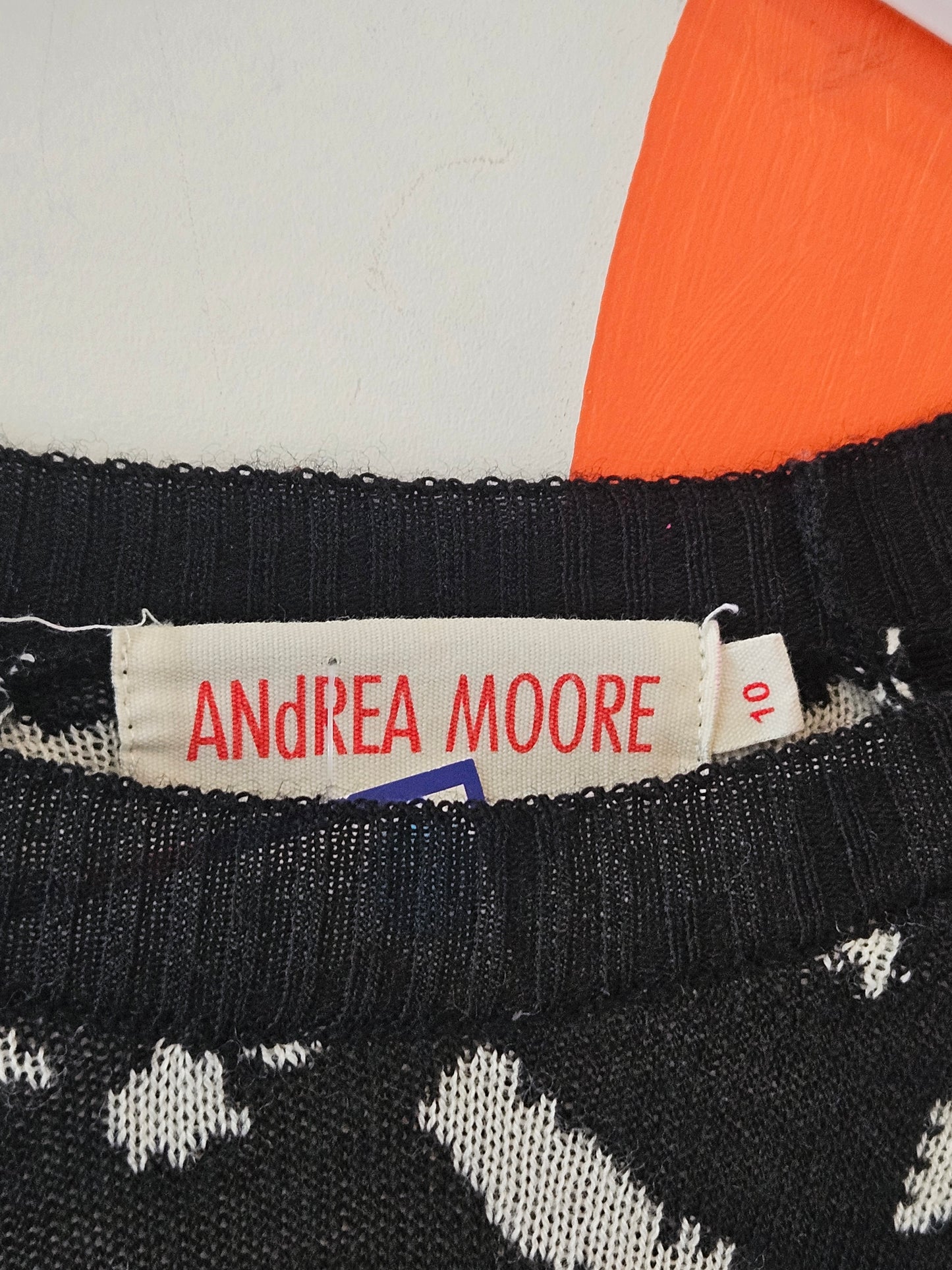 Andrea Moore Animal Print Merino Sweater | 14 / M