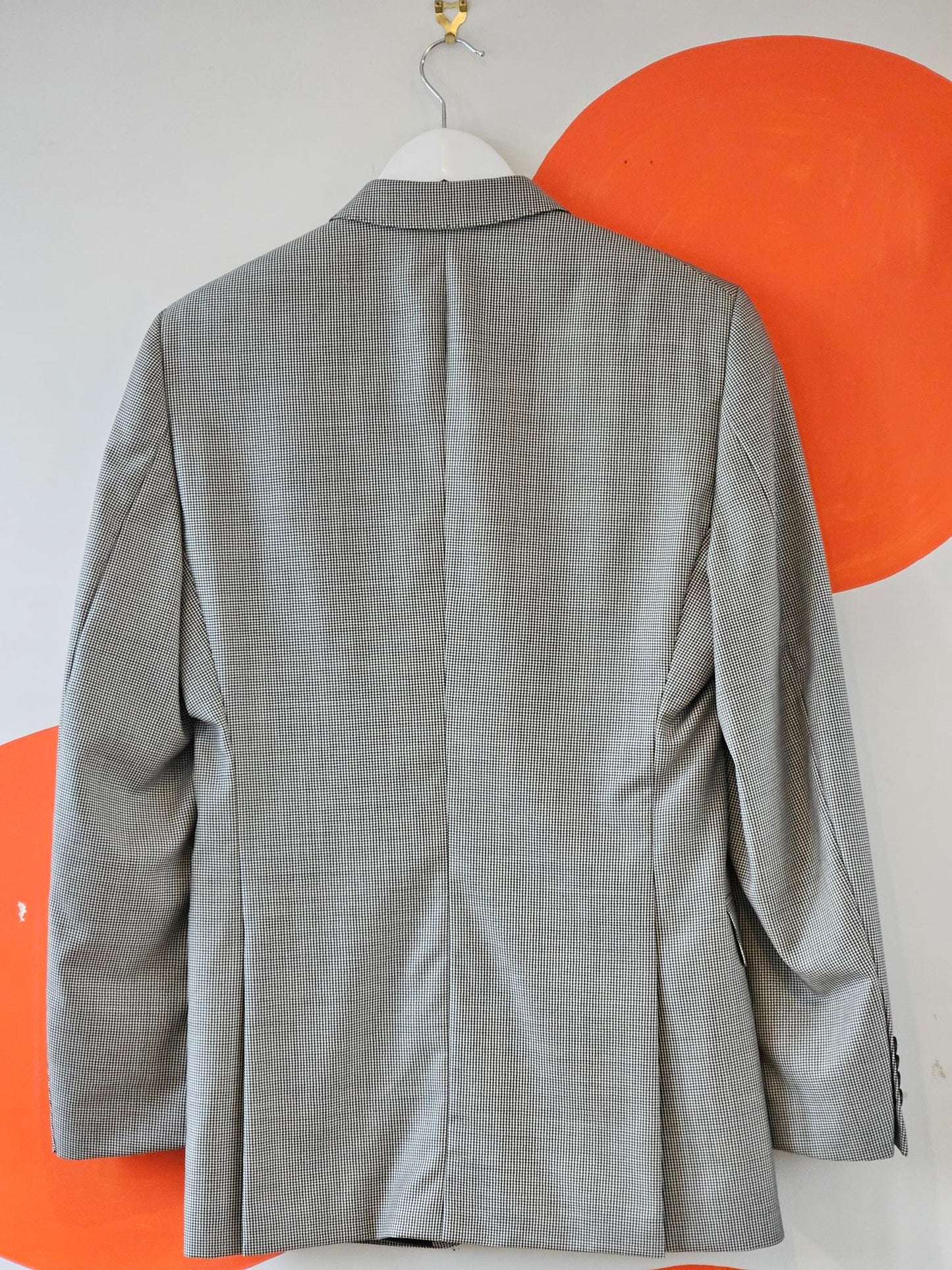 Crane Brothers Black-White Houndstooth Men's Suit