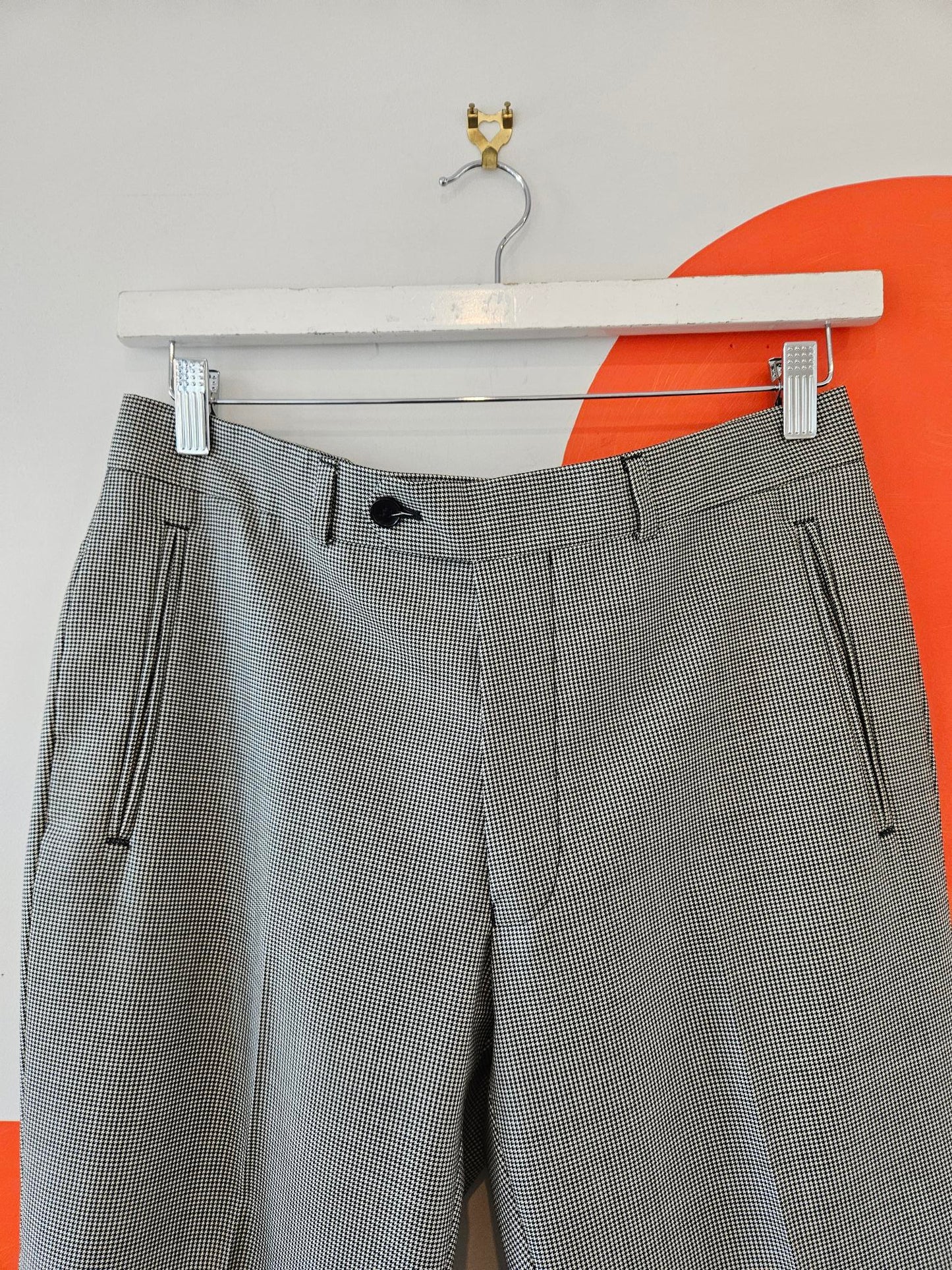 Crane Brothers Black-White Houndstooth Men's Suit
