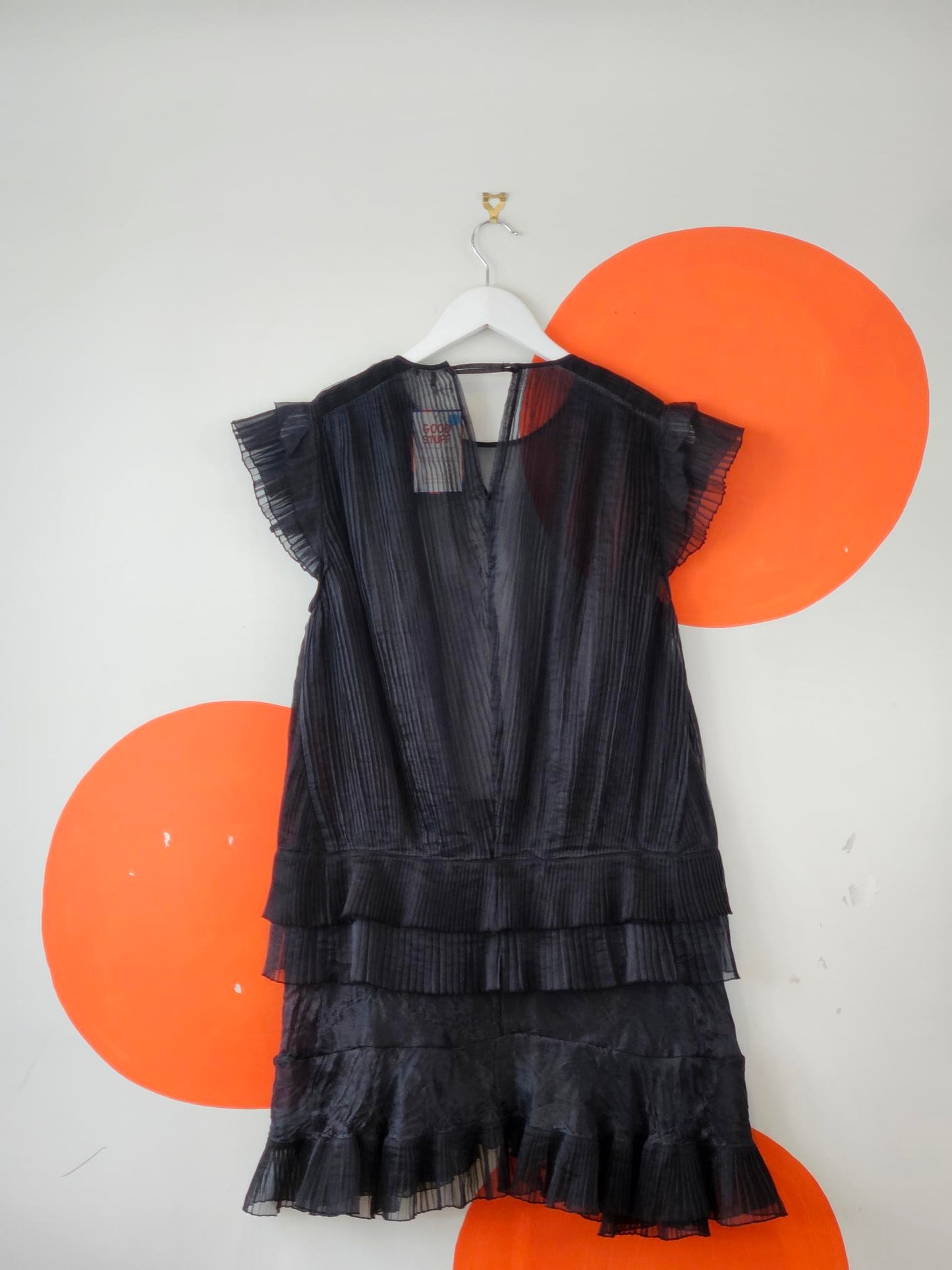 Isabel Marant 'Organza Vila' Sheer Black Frilly Dress