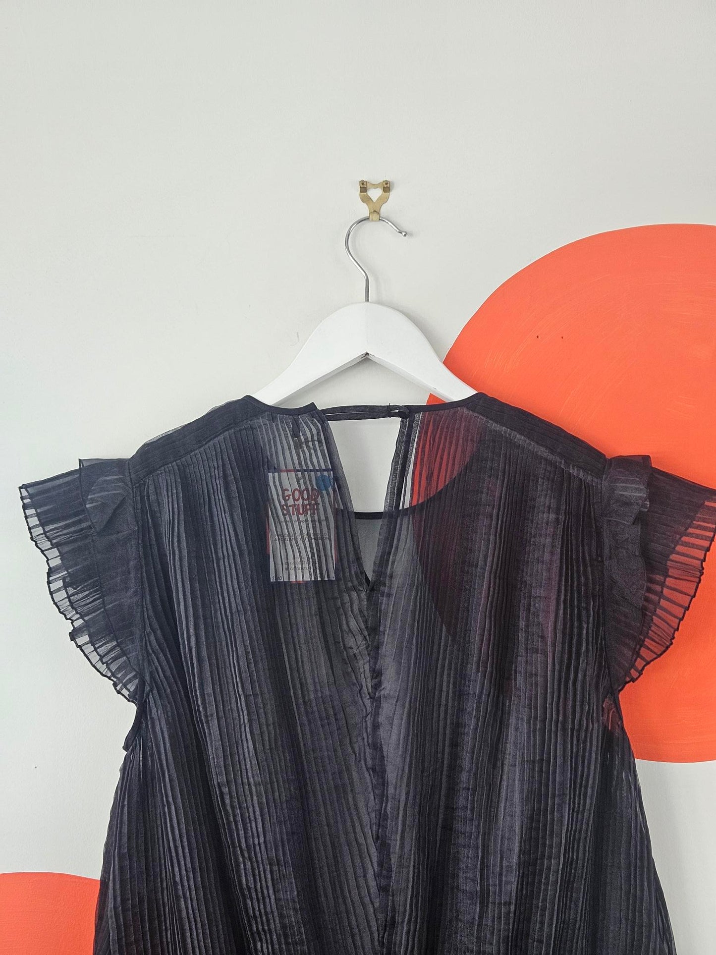 Isabel Marant 'Organza Vila' Sheer Black Frilly Dress