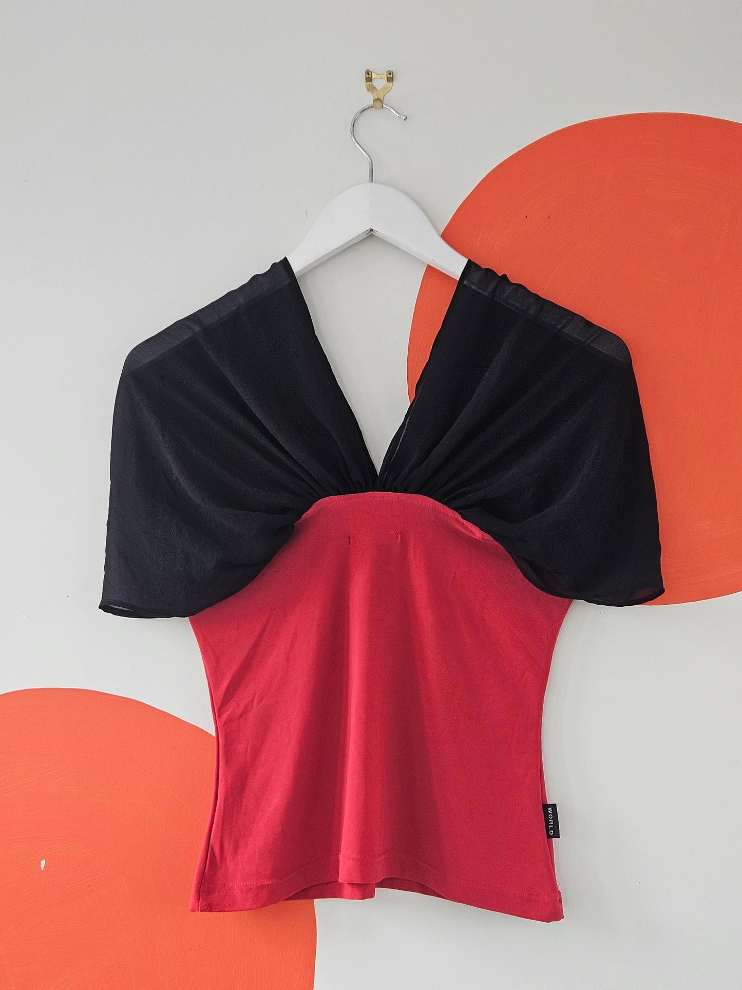 WORLD 'Marilyn' Summer '08 Red-Black Top