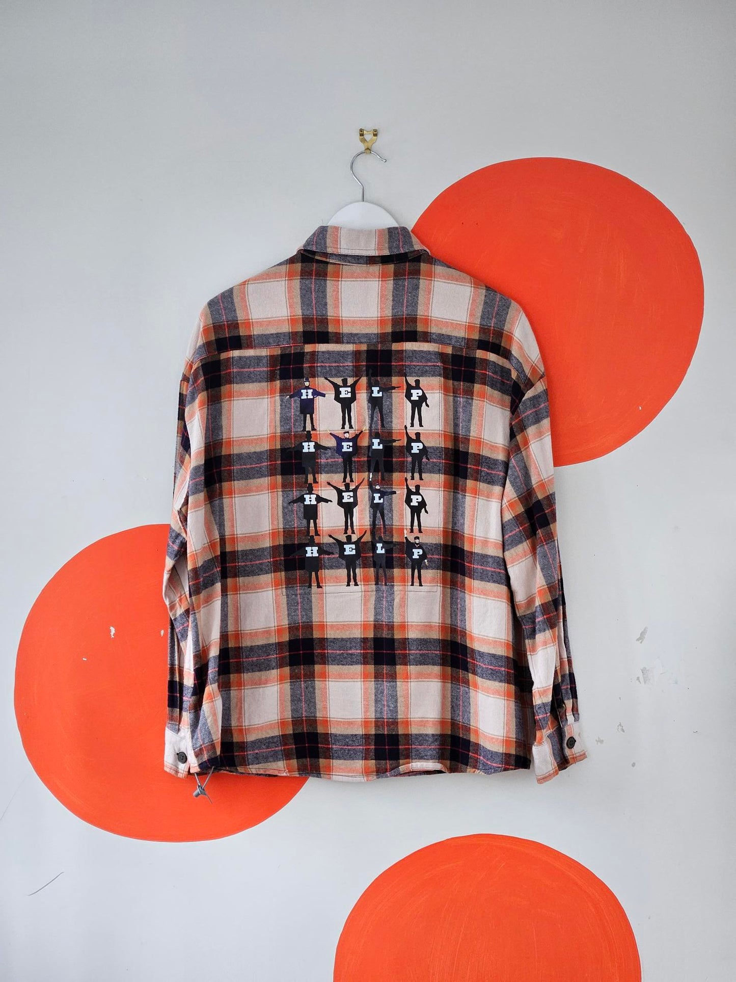Jupe Vendue Plaid Beatles Print Men's Shirt