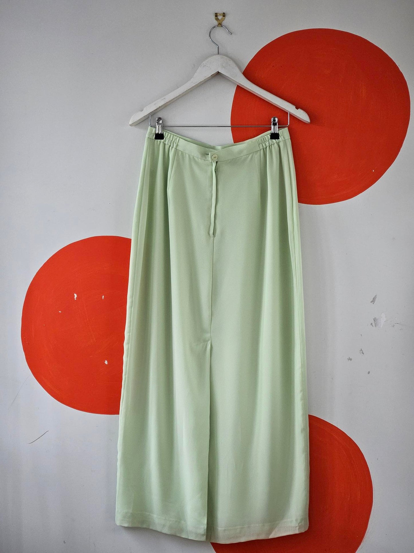 Laura K Vintage Lime Green Top & Skirt Set