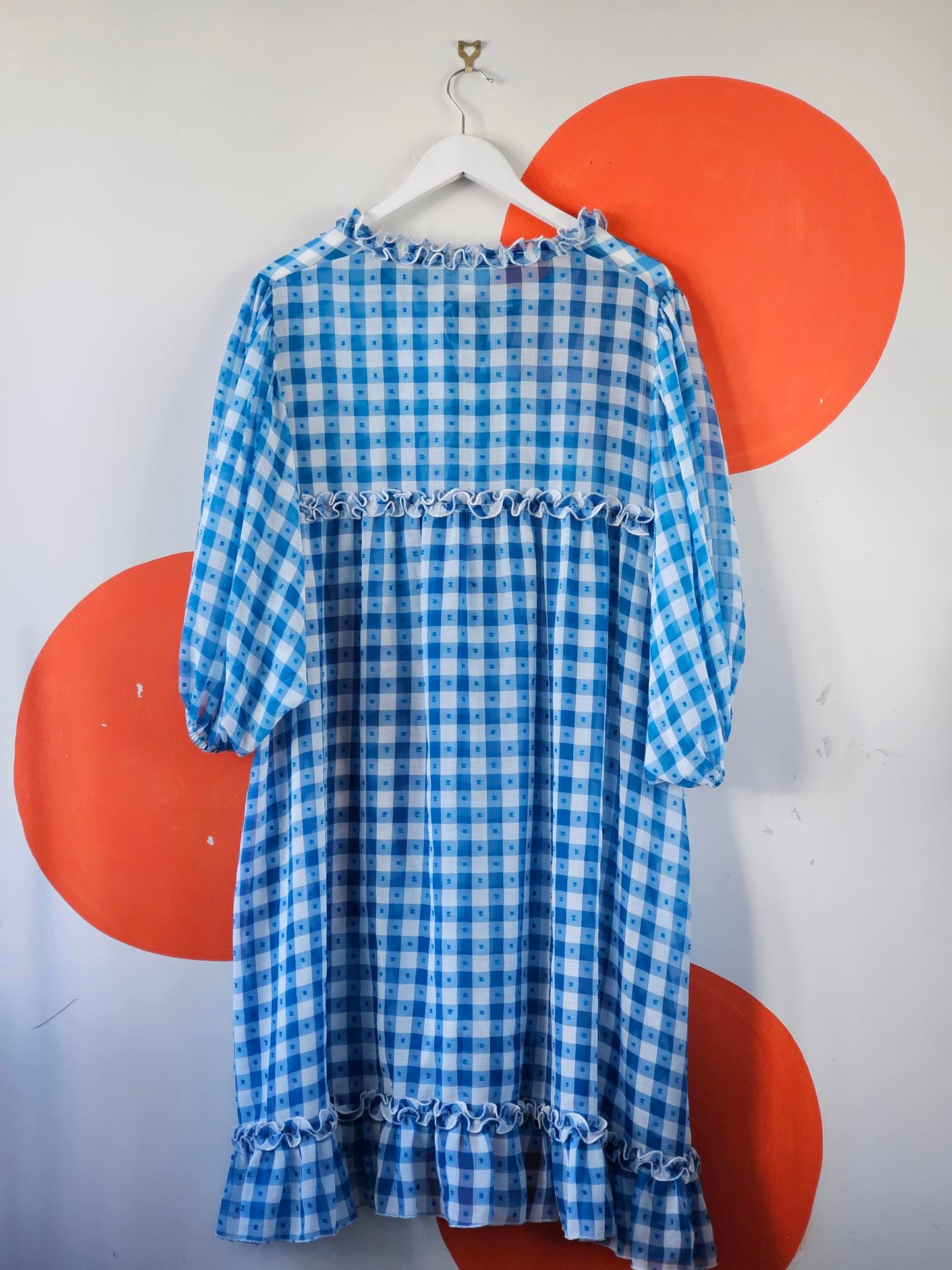 Curate Trelise Cooper Blue-White Check Summer Dress