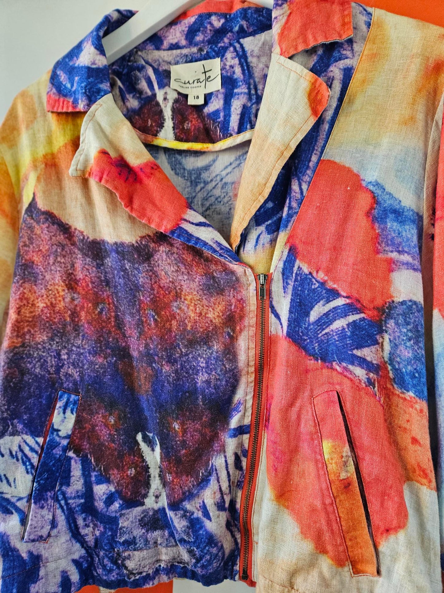 Curate Trelise Cooper 'Wild Biker' Tie Dye Linen Jacket