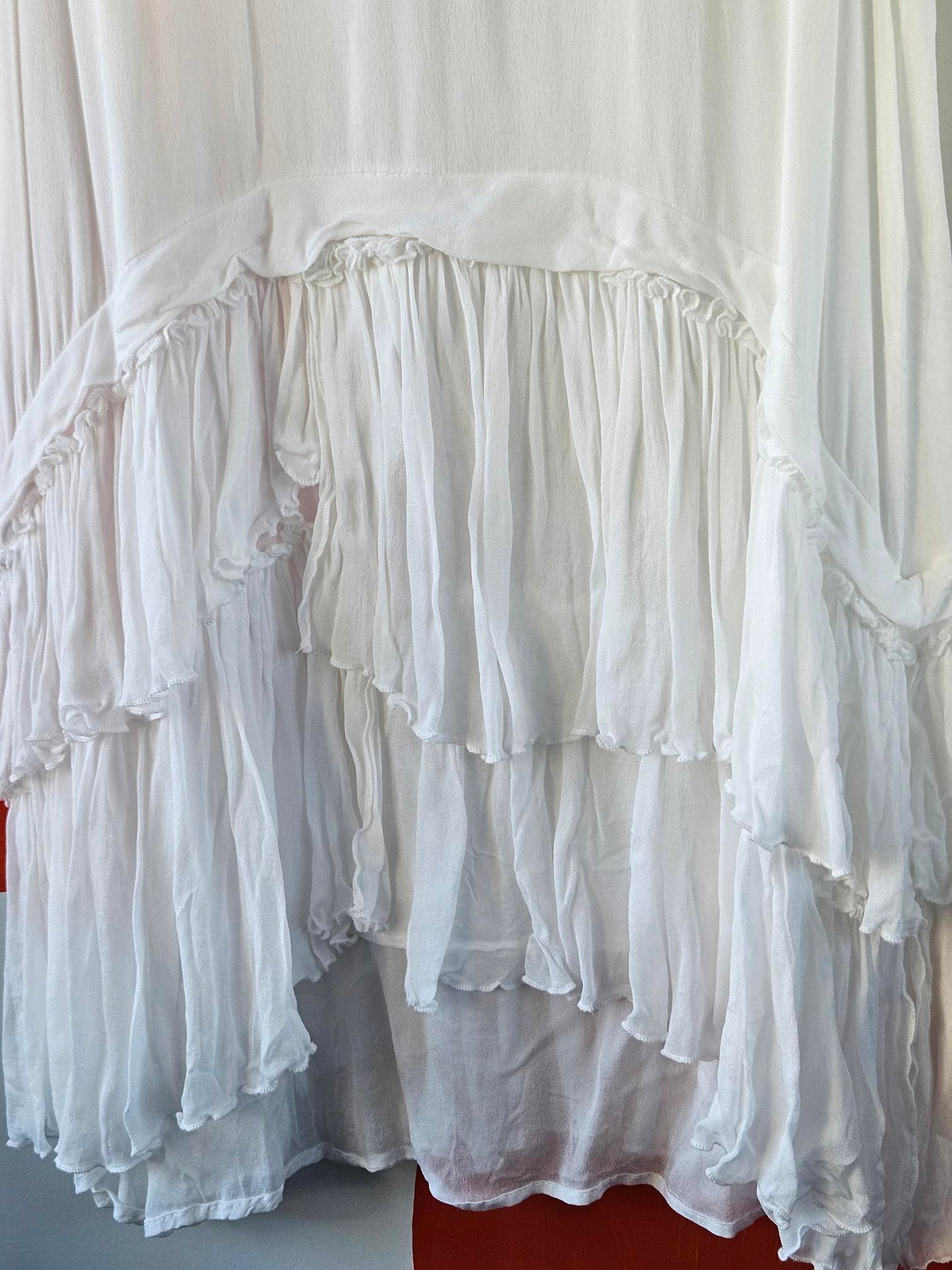 Curate Trelise Cooper 'Essential Edit' White Frilly Top