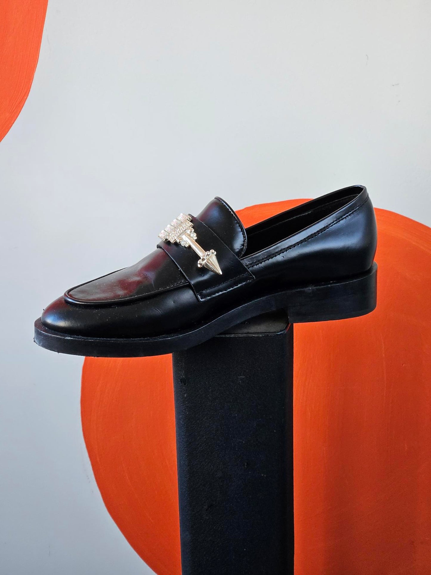Coliac Martina Graselli Embellished Black Leather Loafers