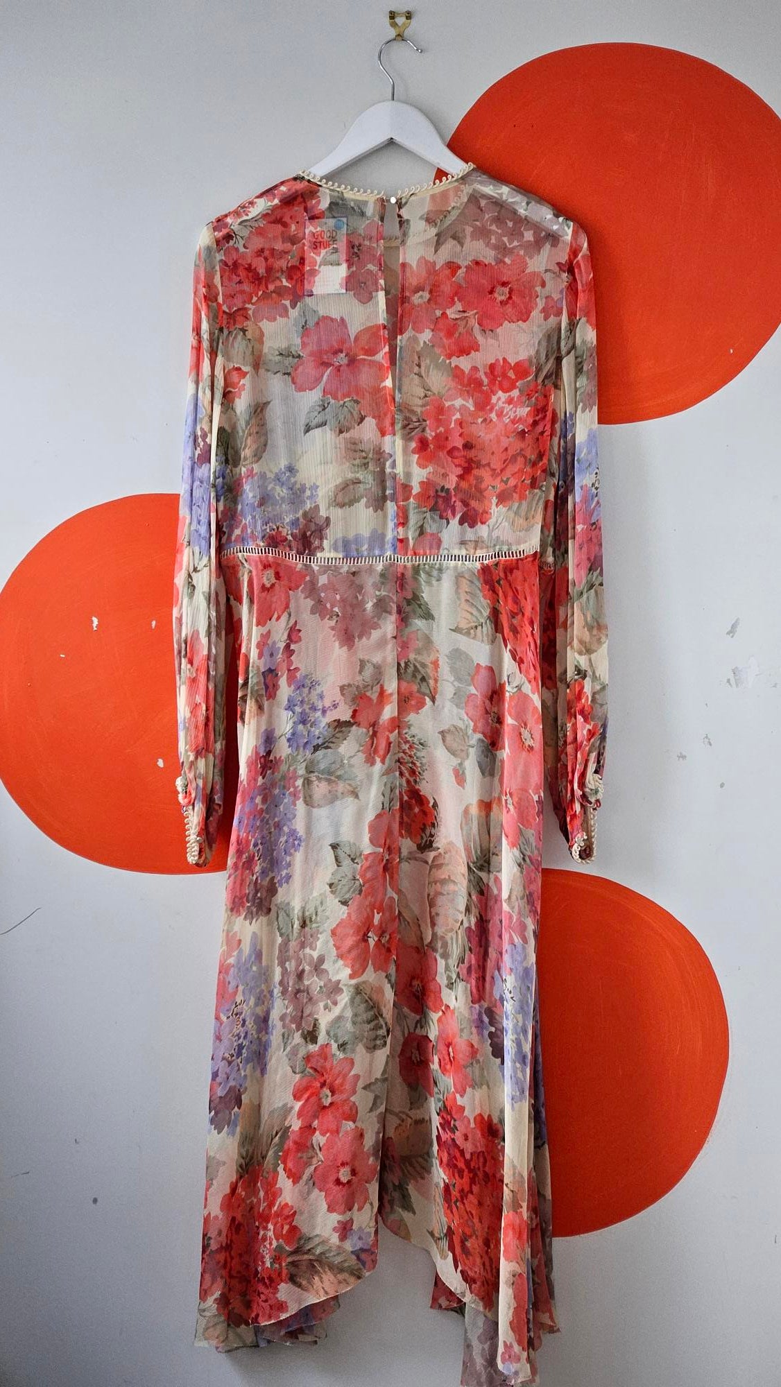 Alice McCall Beige-Multicolour Floral Silk Dress