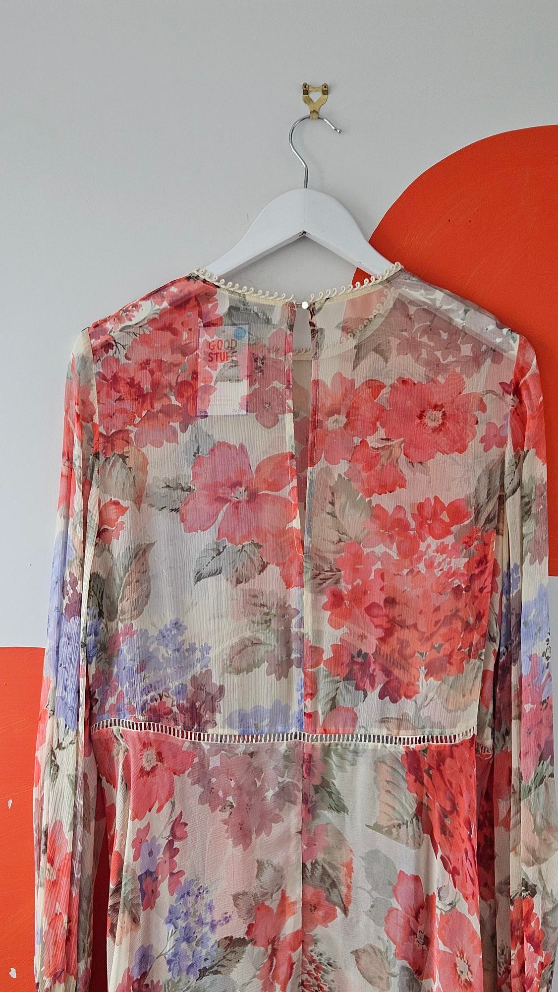 Alice McCall Beige-Multicolour Floral Silk Dress
