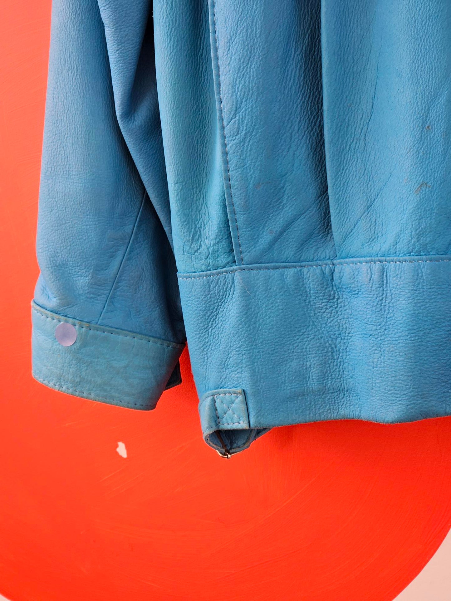 Atelier 15 Vintage Blue Leather Jacket