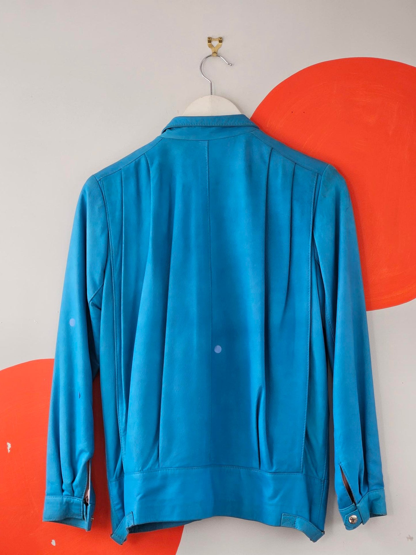 Atelier 15 Vintage Blue Leather Jacket