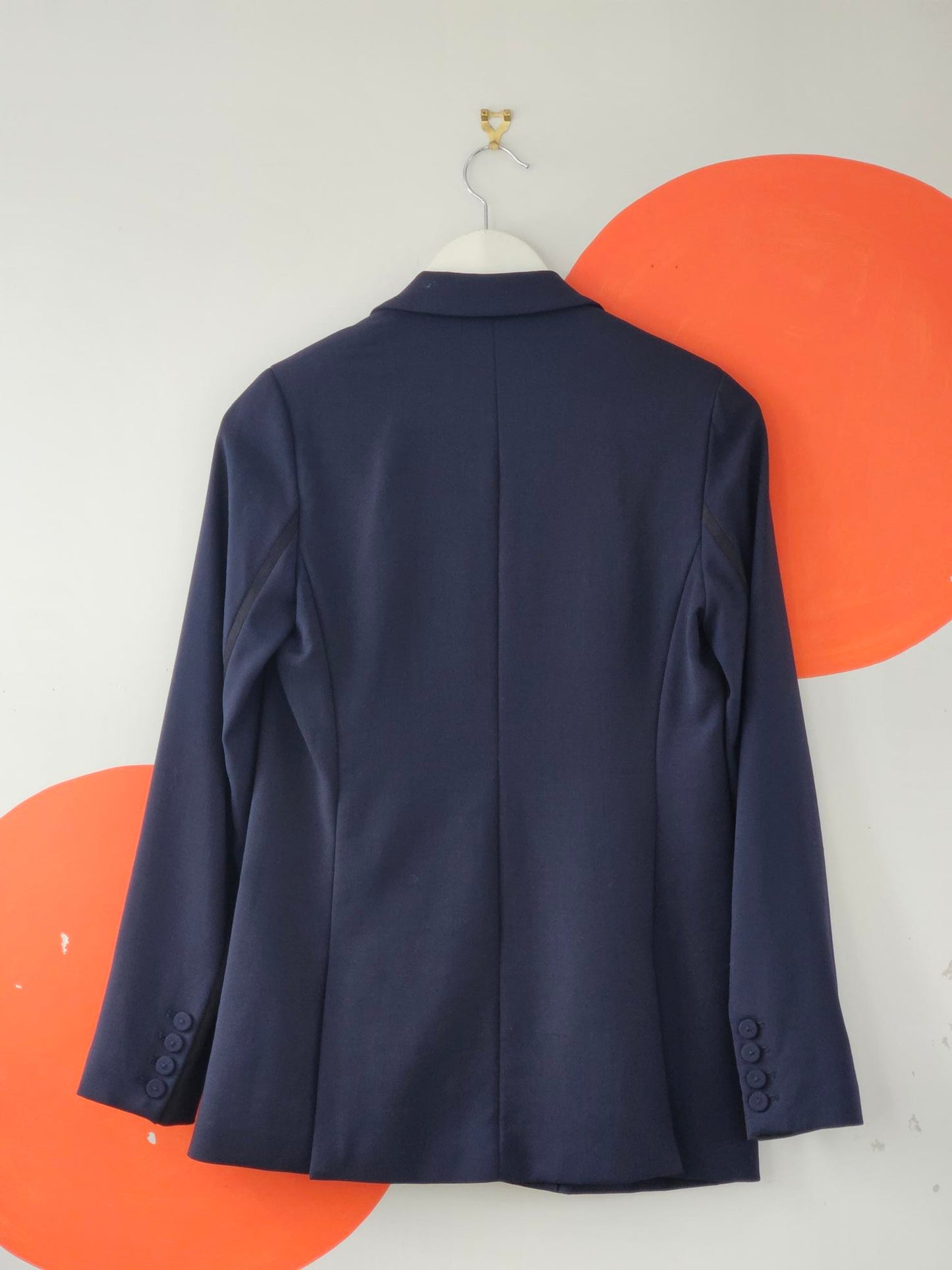 Vince Navy Blazer with Black Lapel