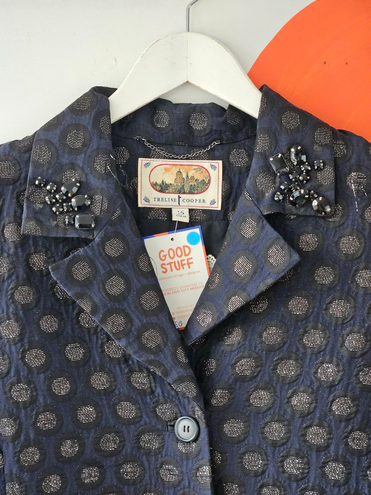 Trelise Cooper 'Opulence Express' Embellished Polka Dot Coat